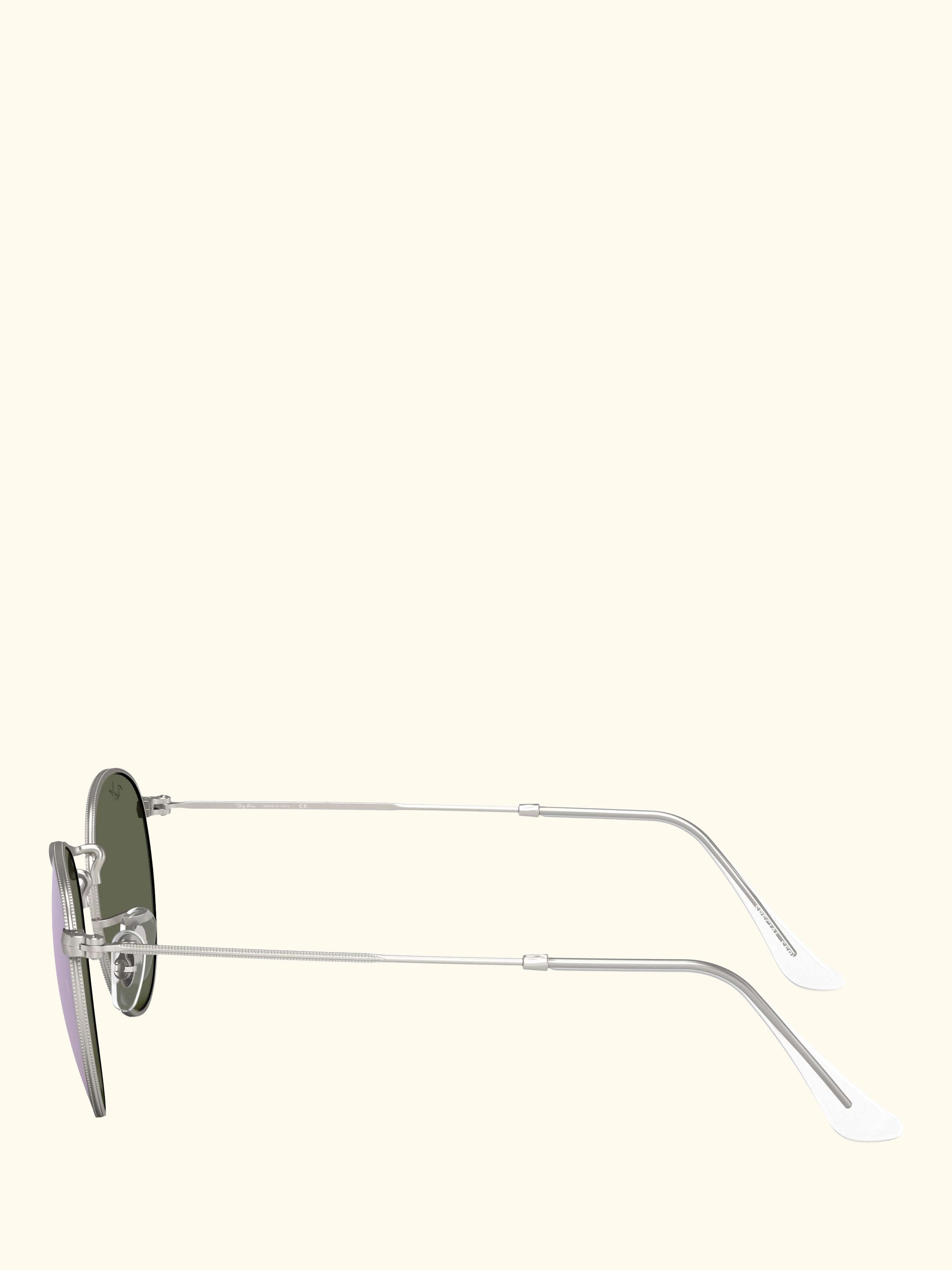 RB3447 Men's Round Metal Classic Sunglasses, Silver