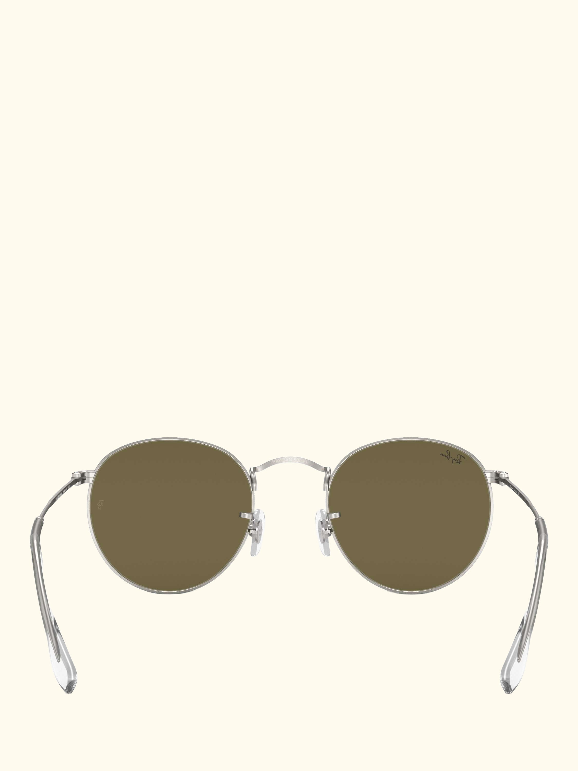 RB3447 Men's Round Metal Classic Sunglasses, Silver