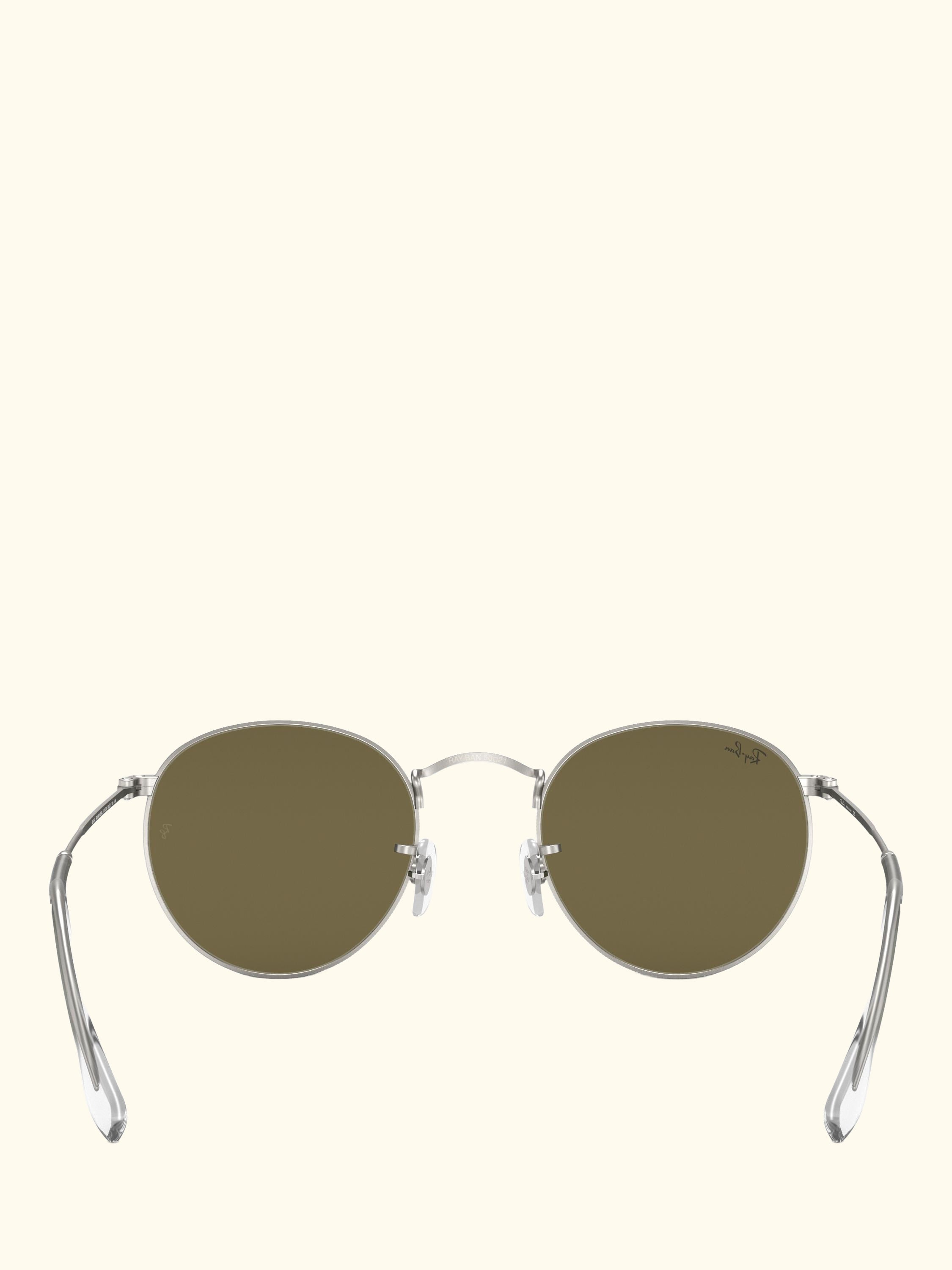 RB3447 Men's Round Metal Classic Sunglasses, Silver
