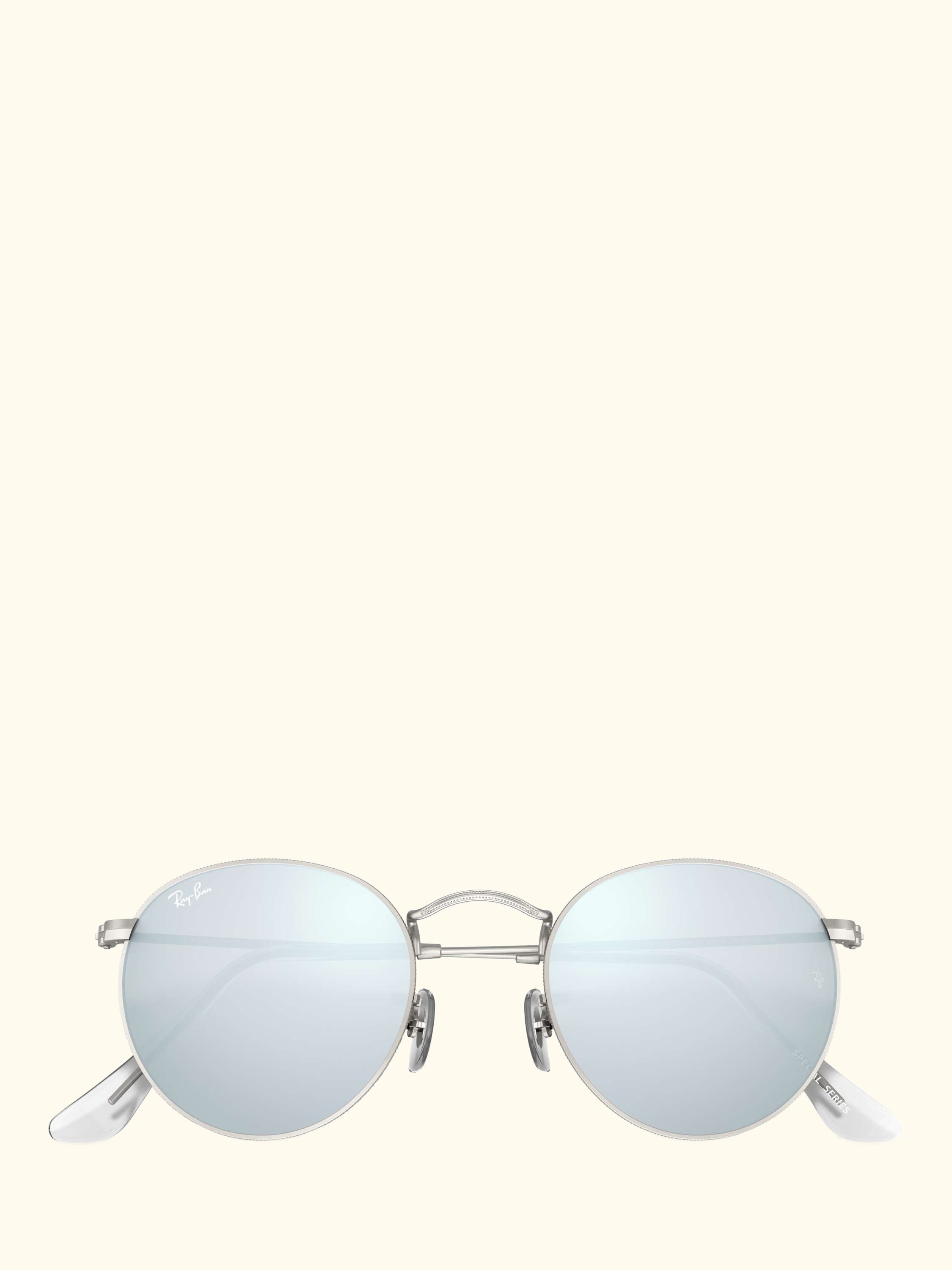 RB3447 Men's Round Metal Classic Sunglasses, Silver