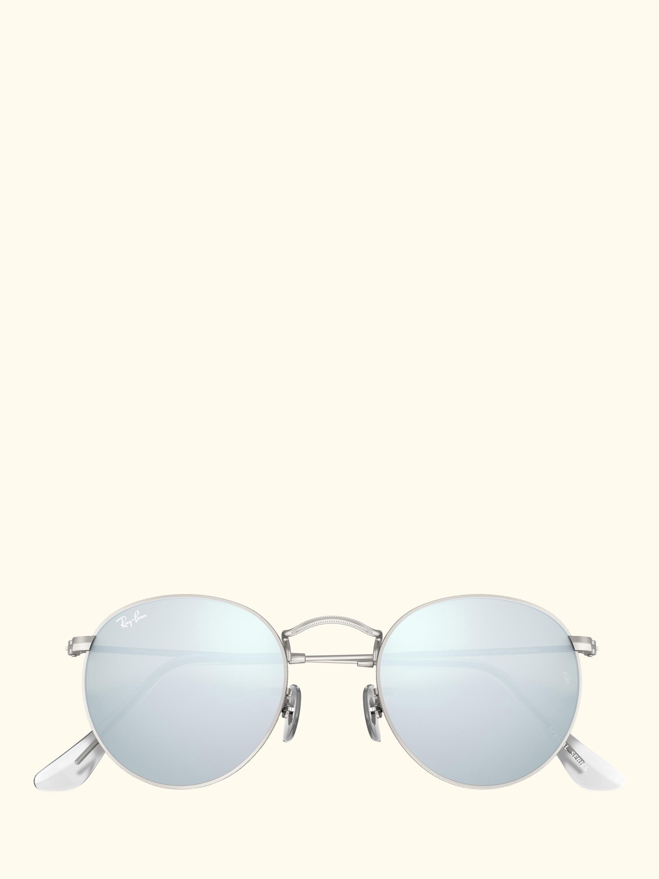 RB3447 Men's Round Metal Classic Sunglasses, Silver