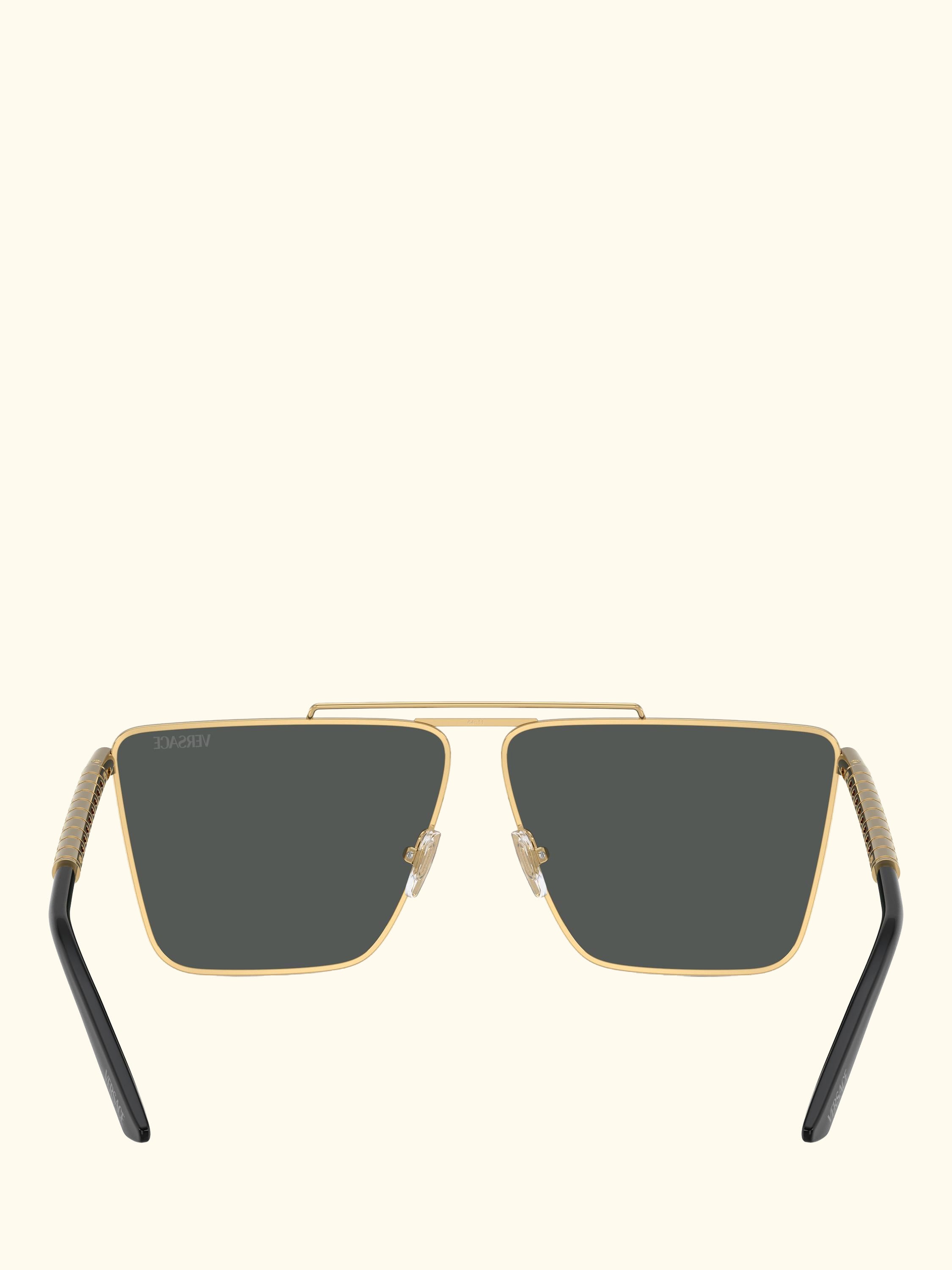 VE2266 Men's Square Sunglasses, Gold