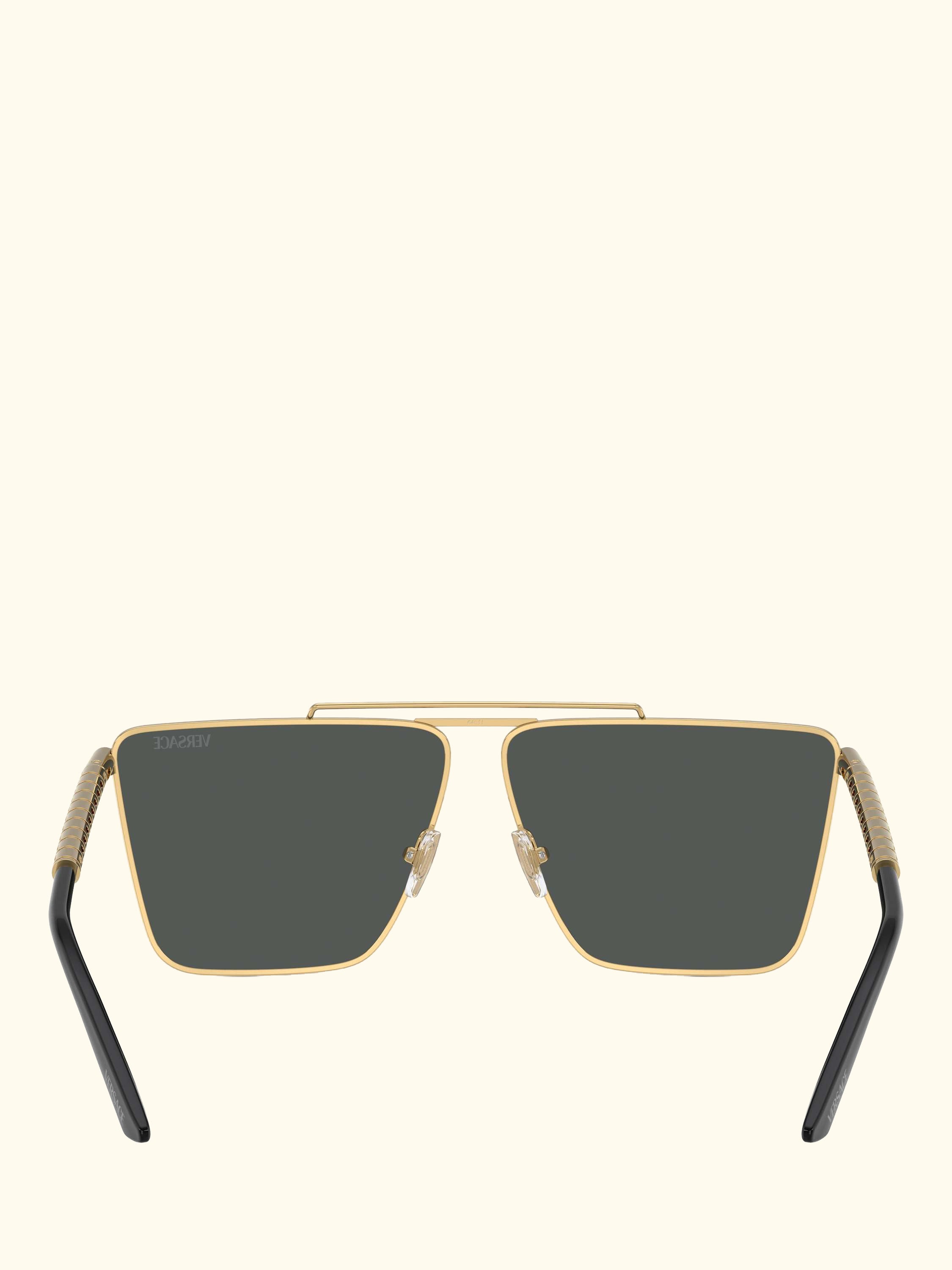 VE2266 Men's Square Sunglasses, Gold