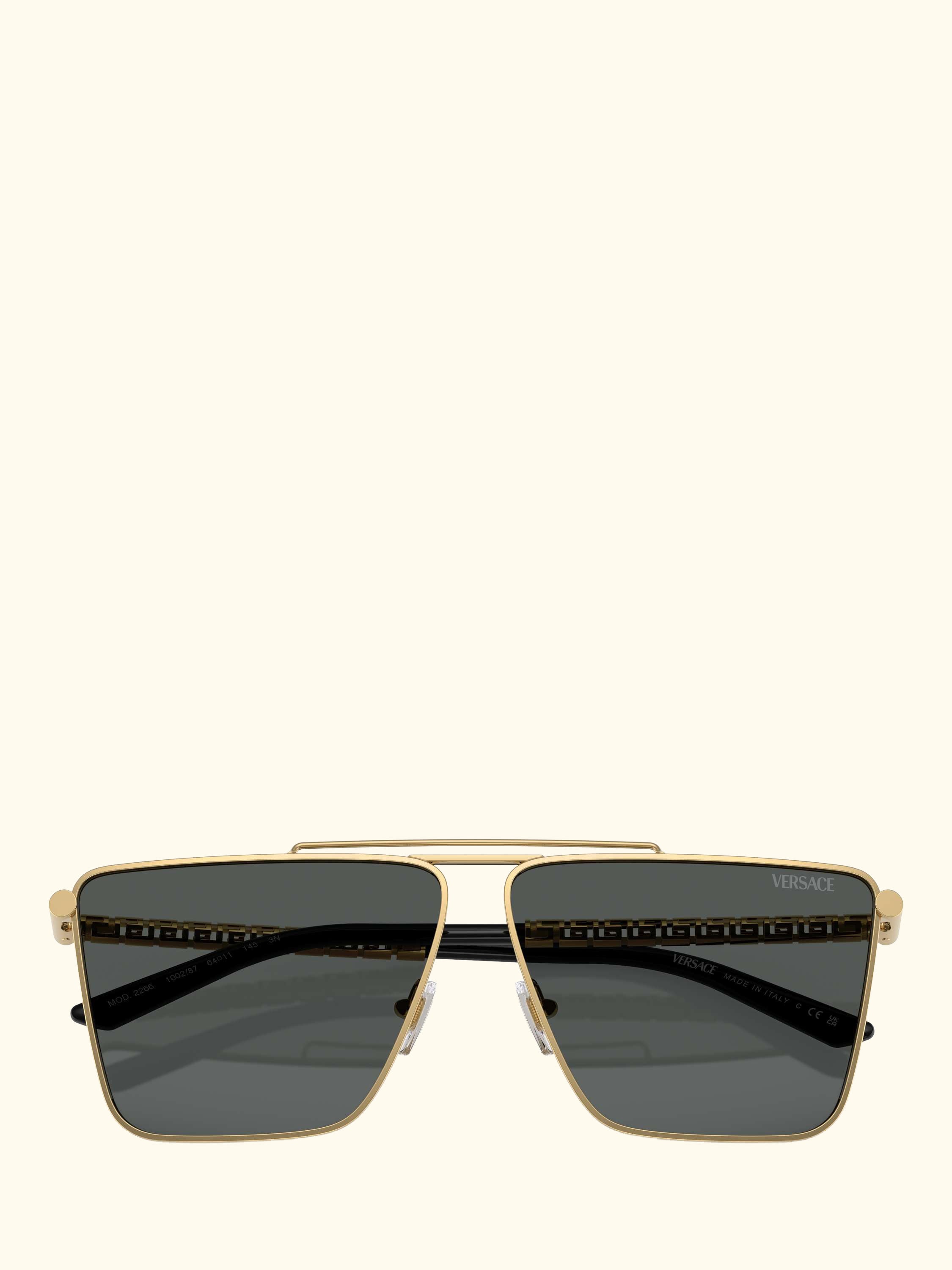 VE2266 Men's Square Sunglasses, Gold