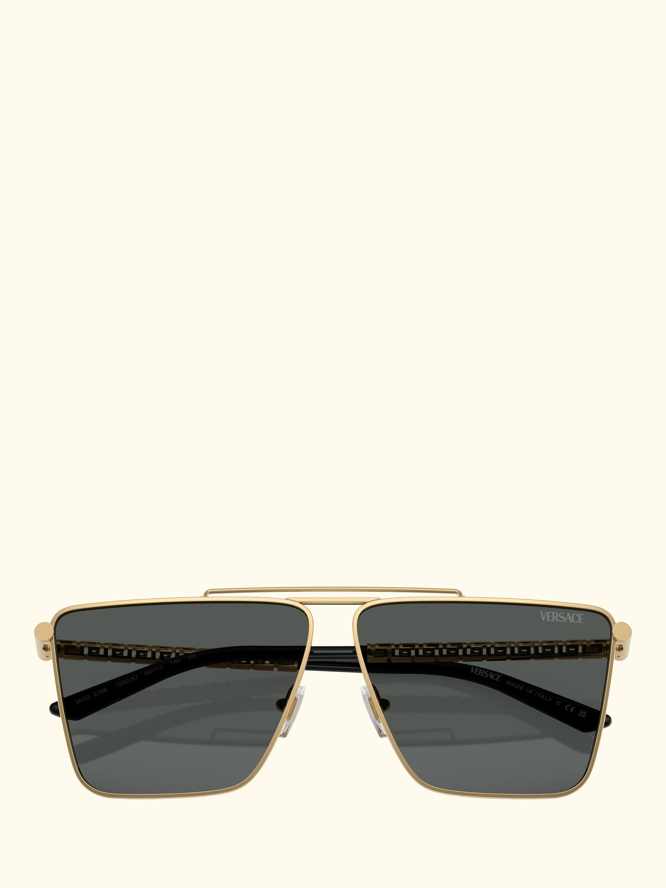 VE2266 Men's Square Sunglasses, Gold