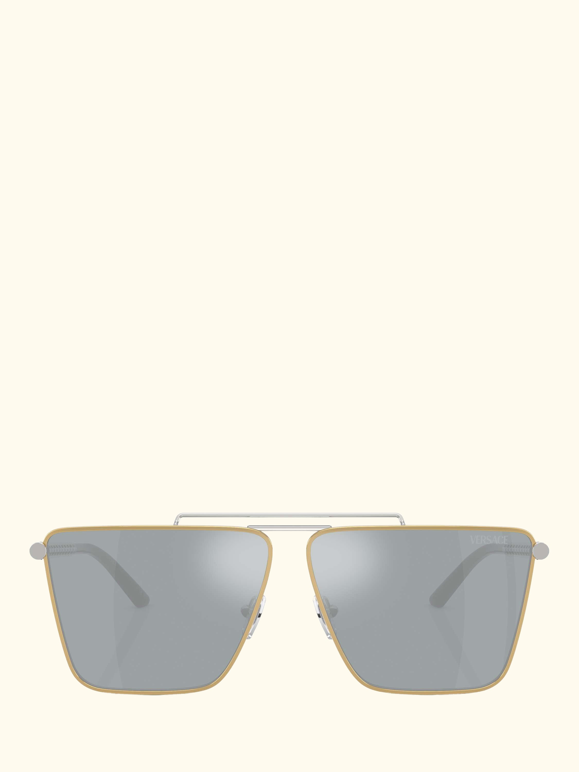 VE2266 Men's Round Sunglasses, Gold/Silver