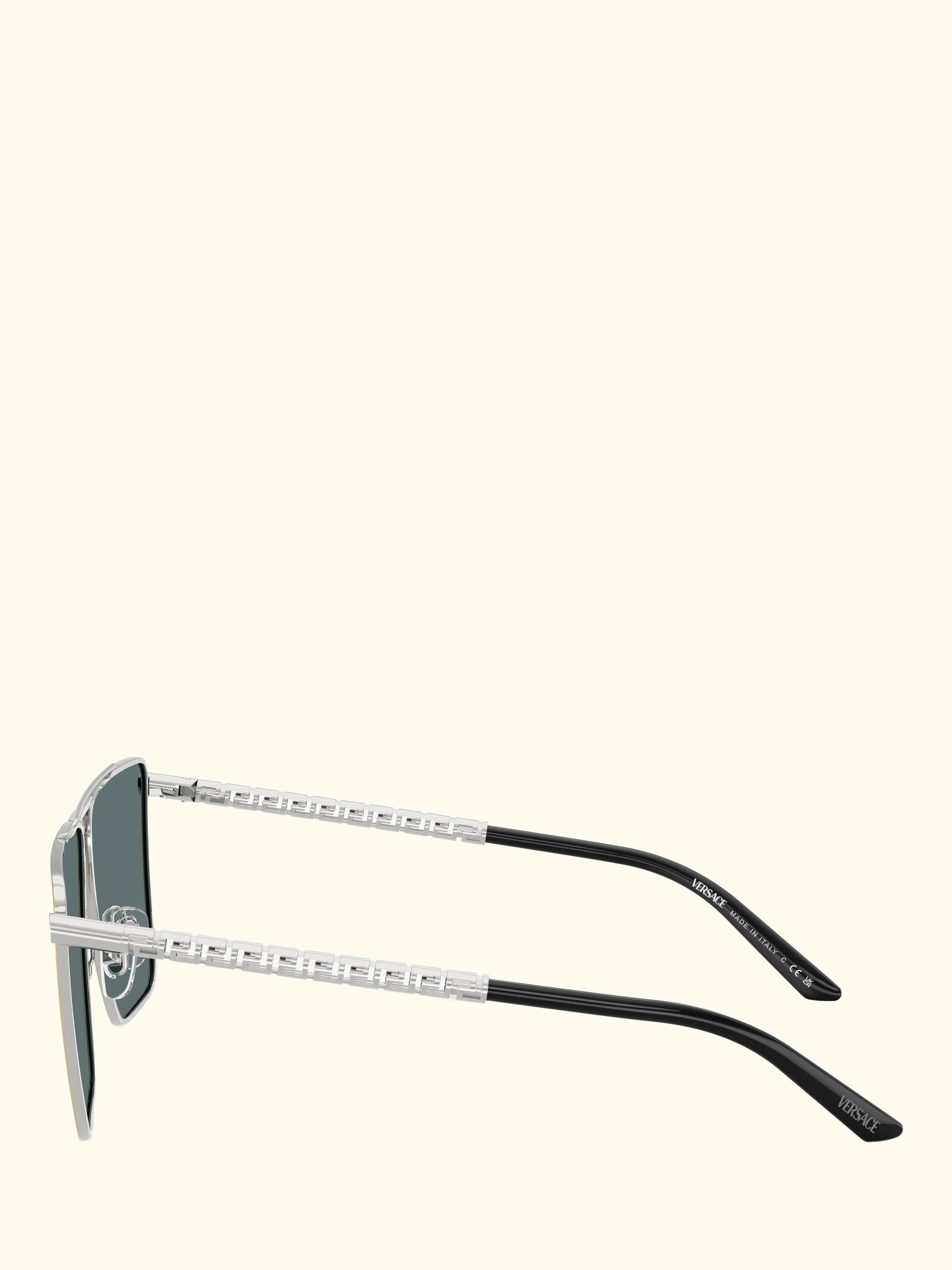 VE2266 Men's Round Sunglasses, Gold/Silver