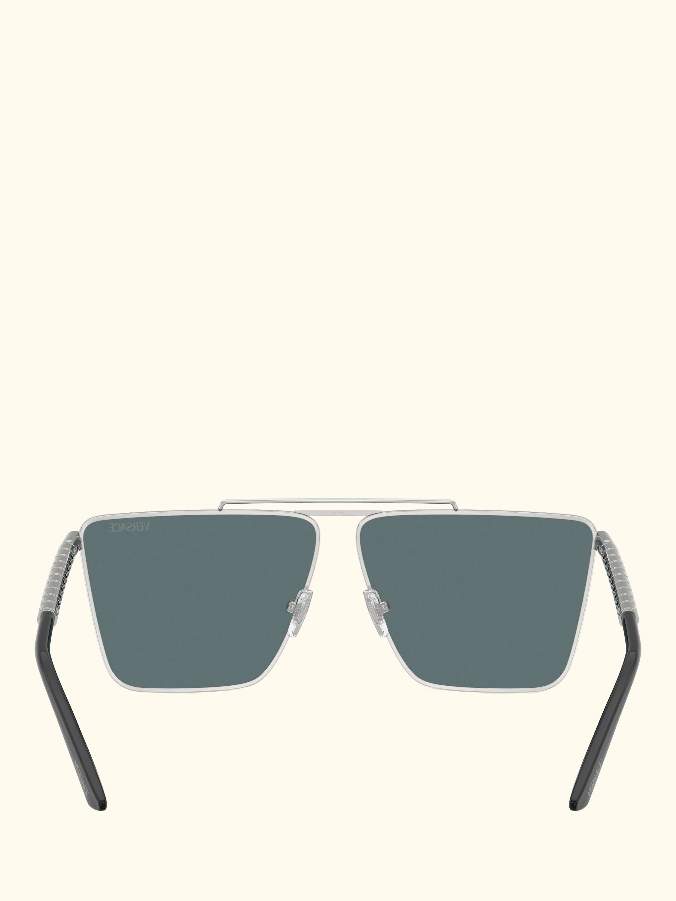 VE2266 Men's Round Sunglasses, Gold/Silver