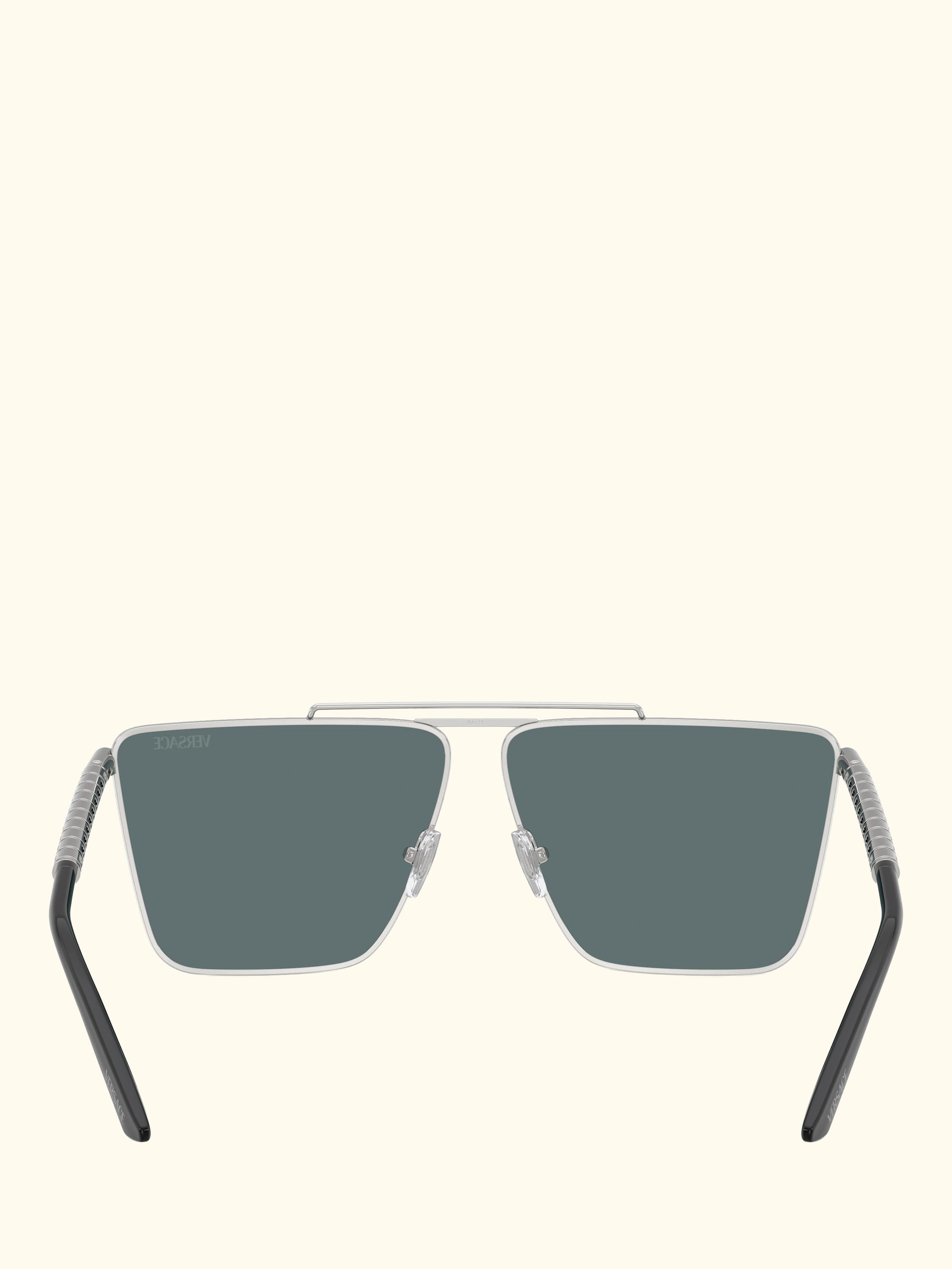 VE2266 Men's Round Sunglasses, Gold/Silver