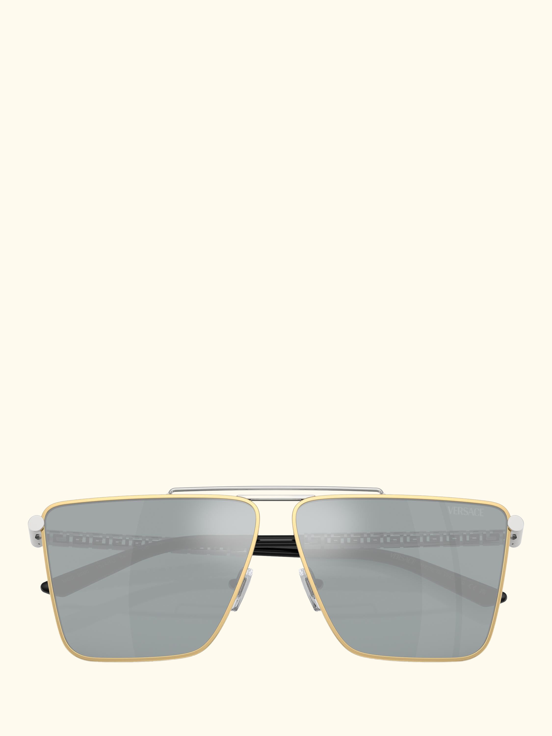 VE2266 Men's Round Sunglasses, Gold/Silver
