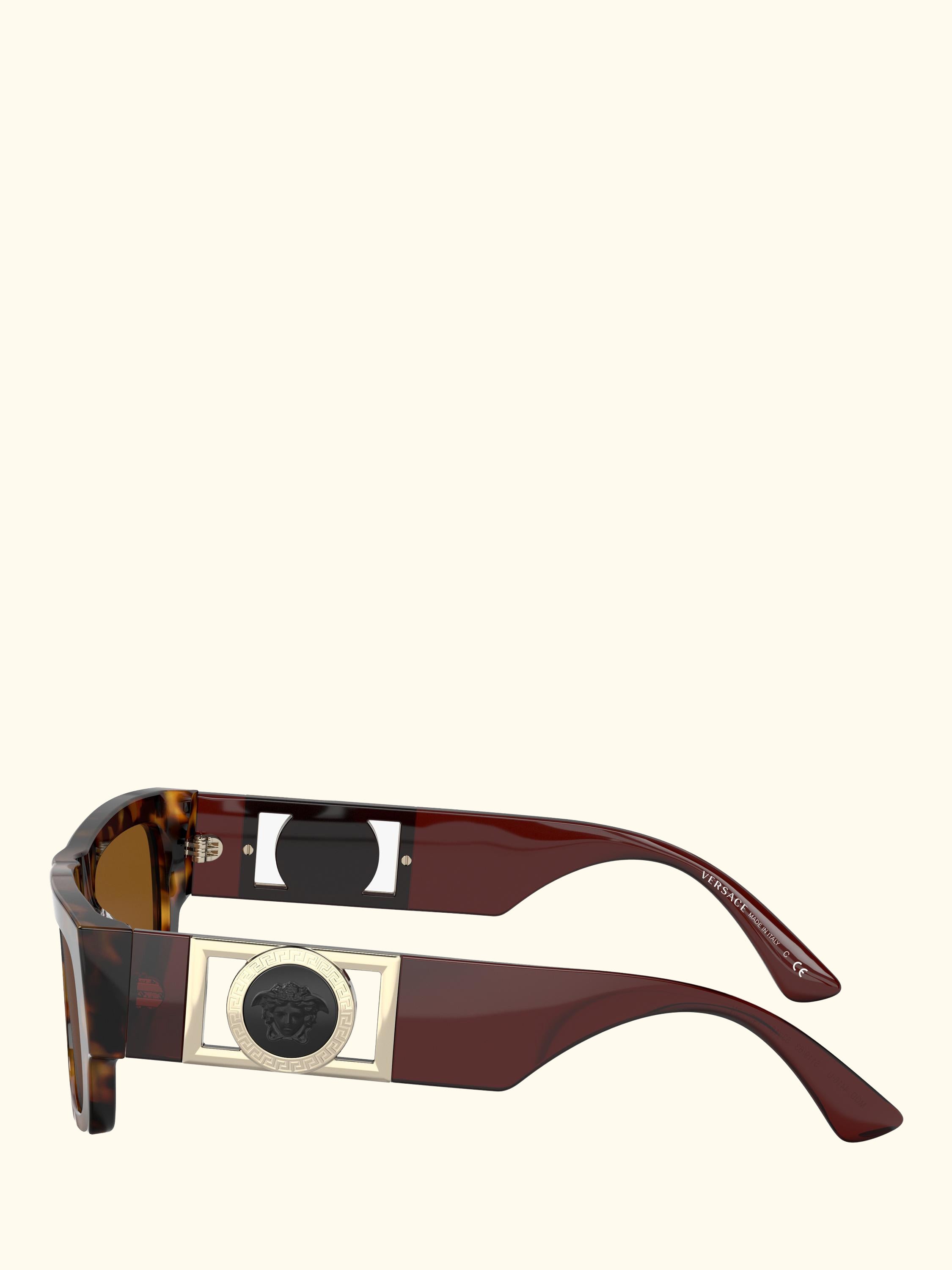 VE4416U Men's D-Frame Sunglasses, Havana