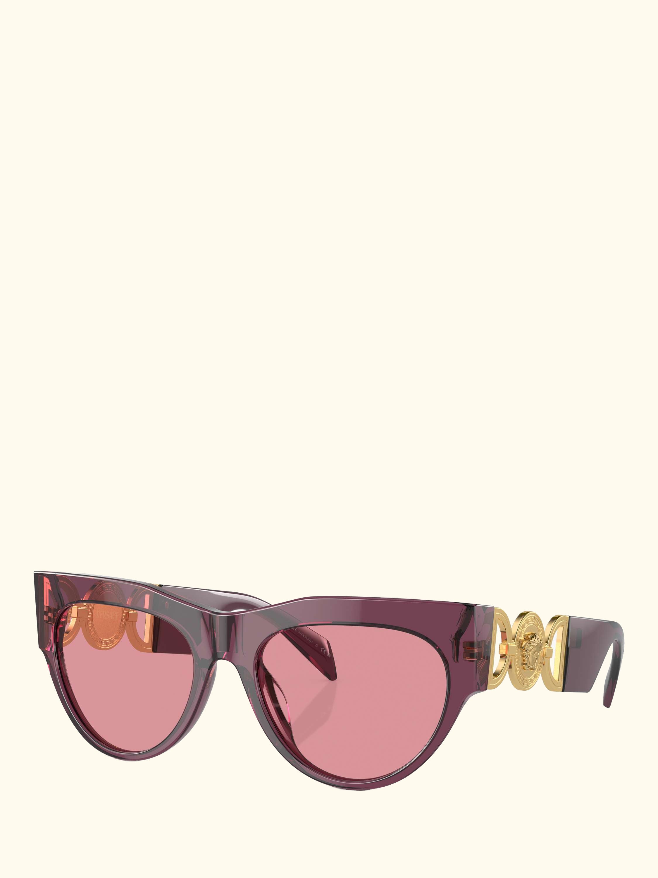 VE4440U Women's Oval Sunglasses, Transparent Marc