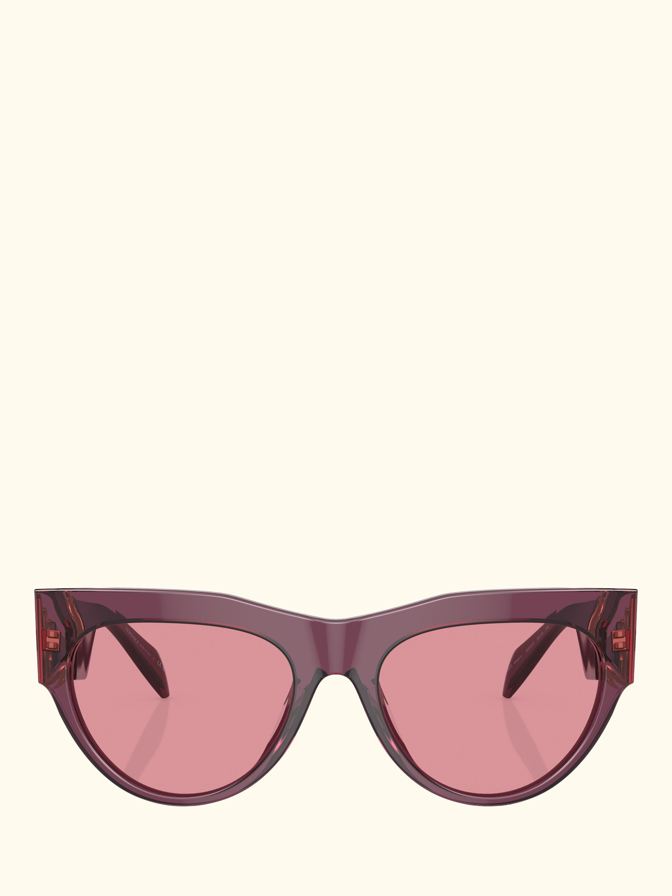 VE4440U Women's Oval Sunglasses, Transparent Marc