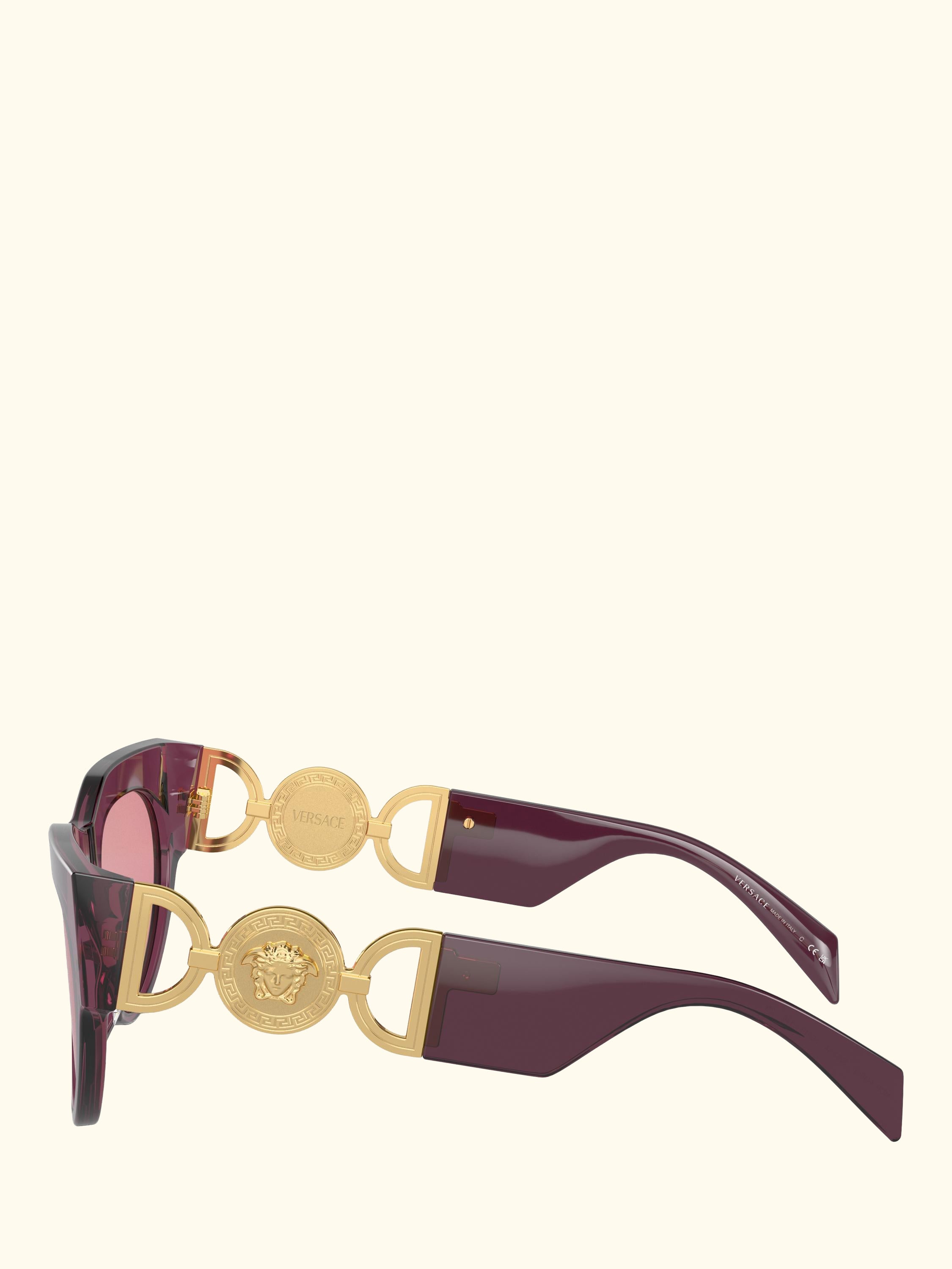 VE4440U Women's Oval Sunglasses, Transparent Marc