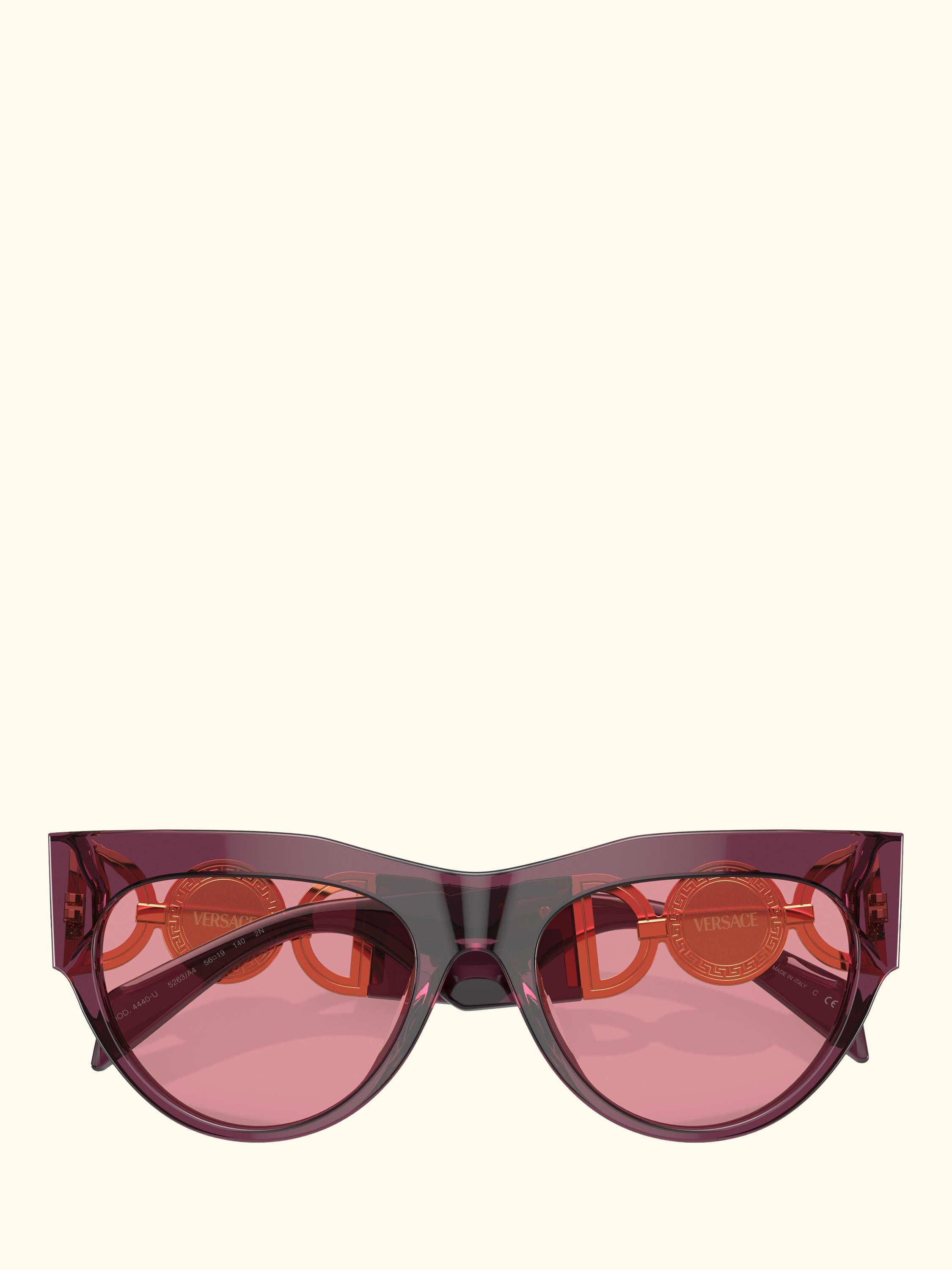 VE4440U Women's Oval Sunglasses, Transparent Marc