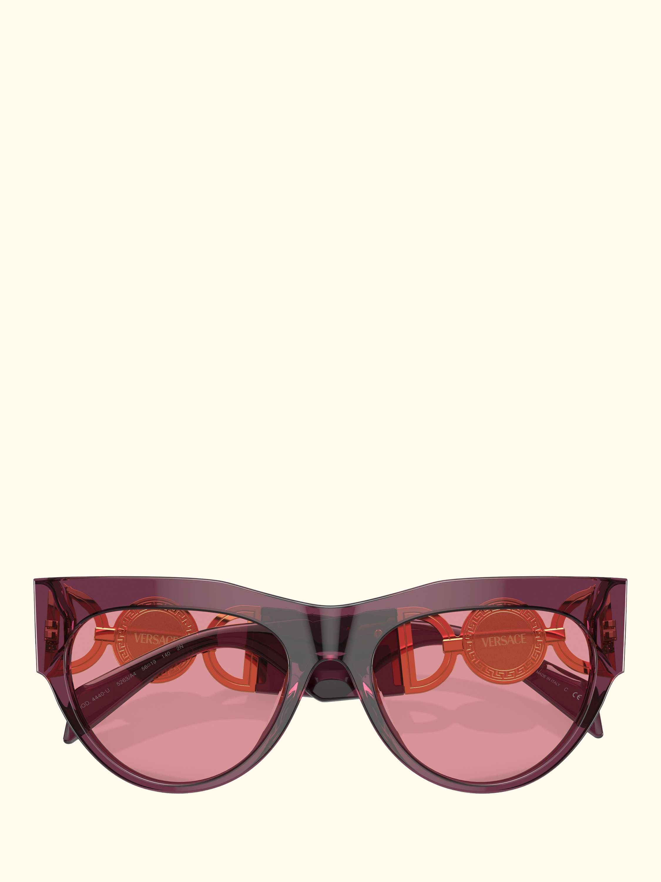 VE4440U Women's Oval Sunglasses, Transparent Marc
