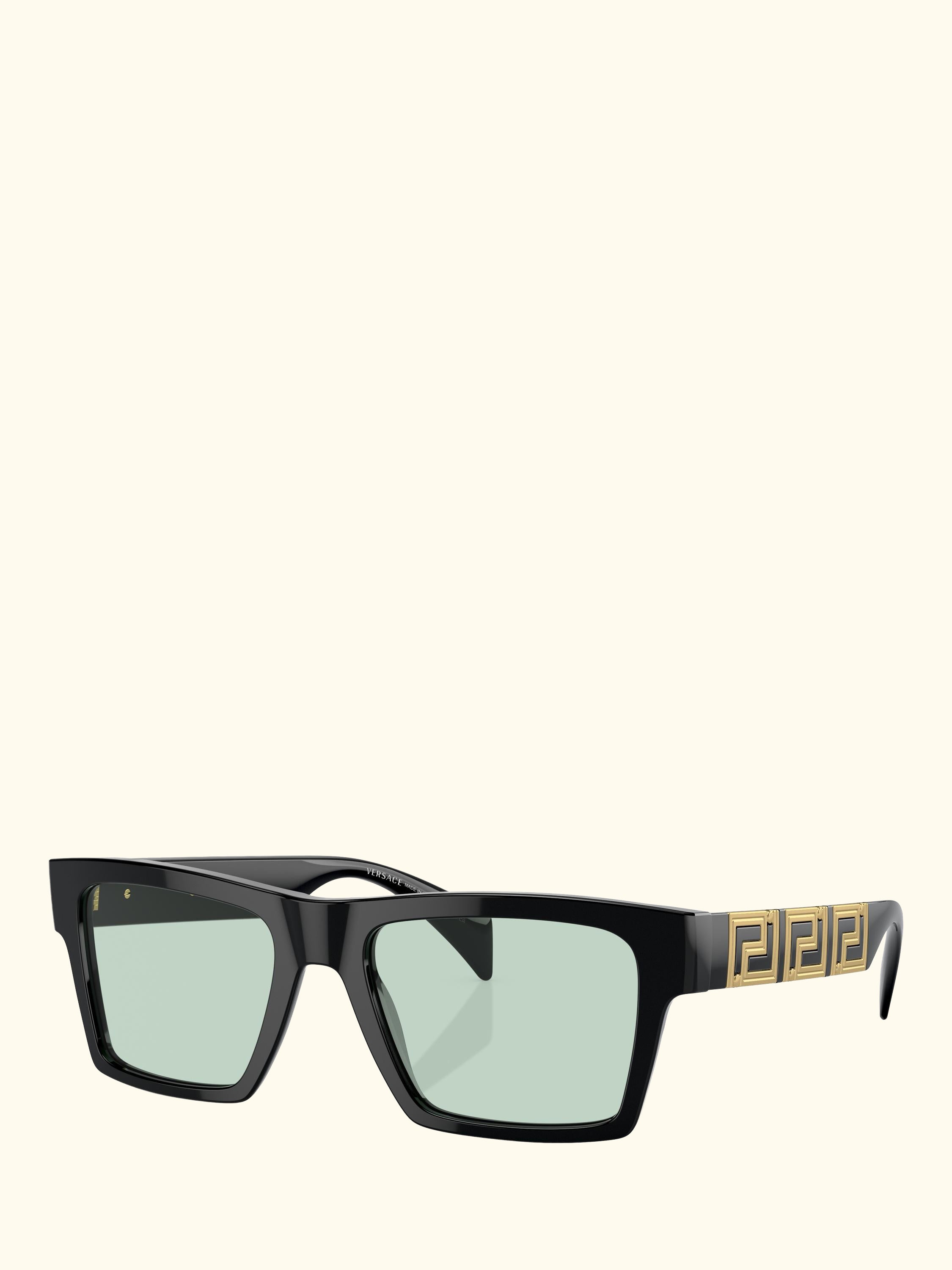 VE4445 Men's Rectangular Sunglasses, Black