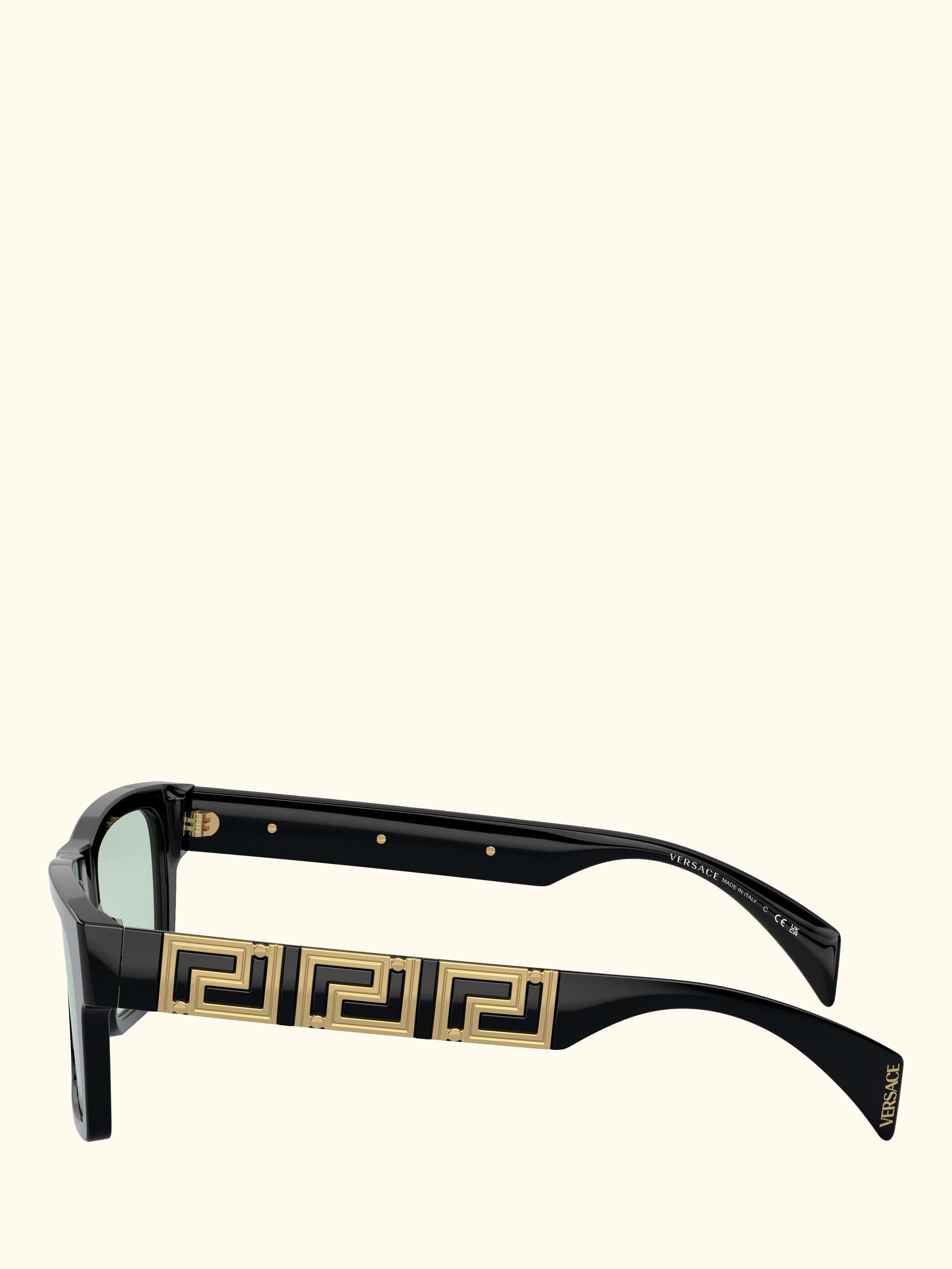 VE4445 Men's Rectangular Sunglasses, Black
