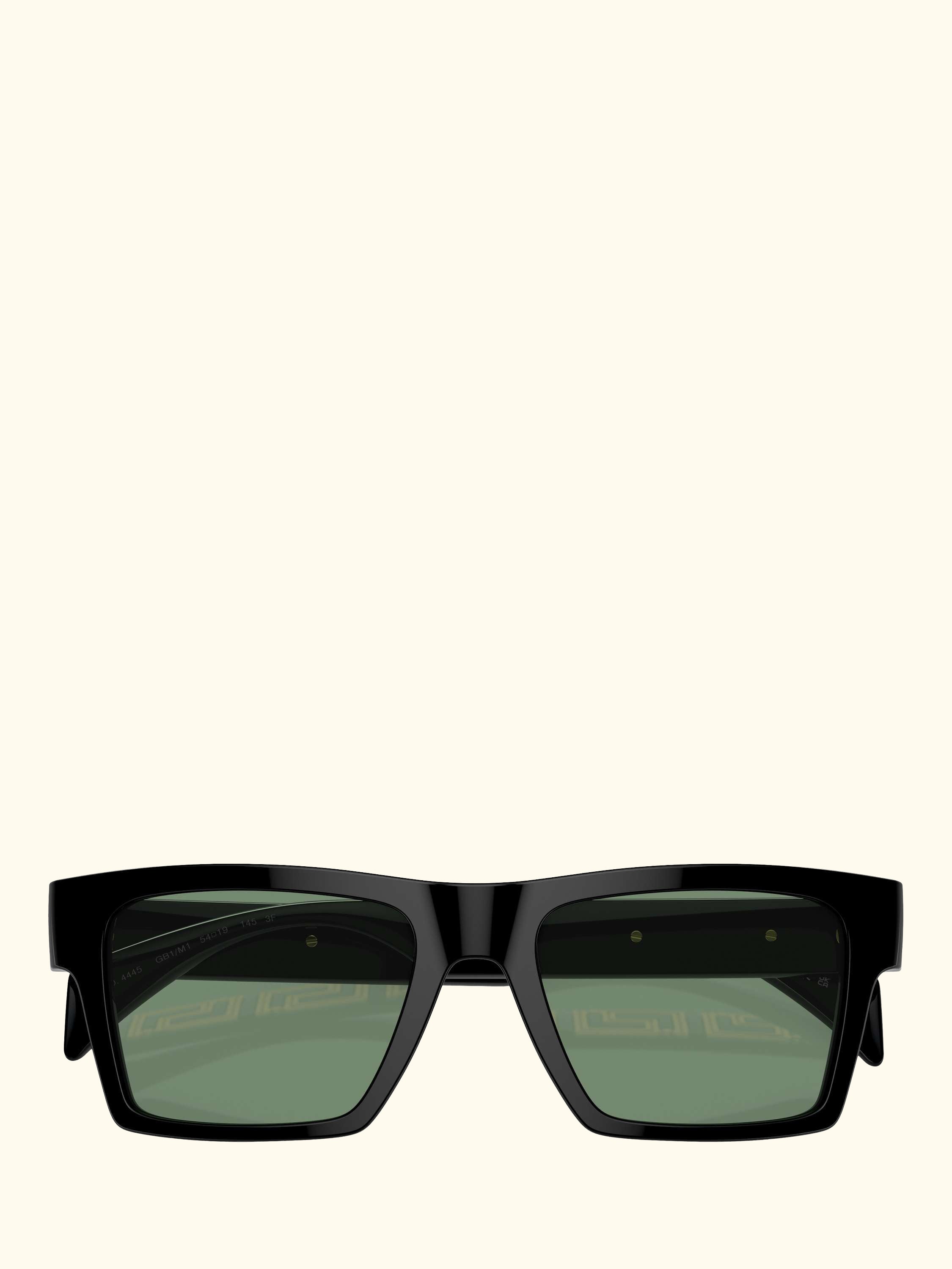 VE4445 Men's Rectangular Sunglasses, Black