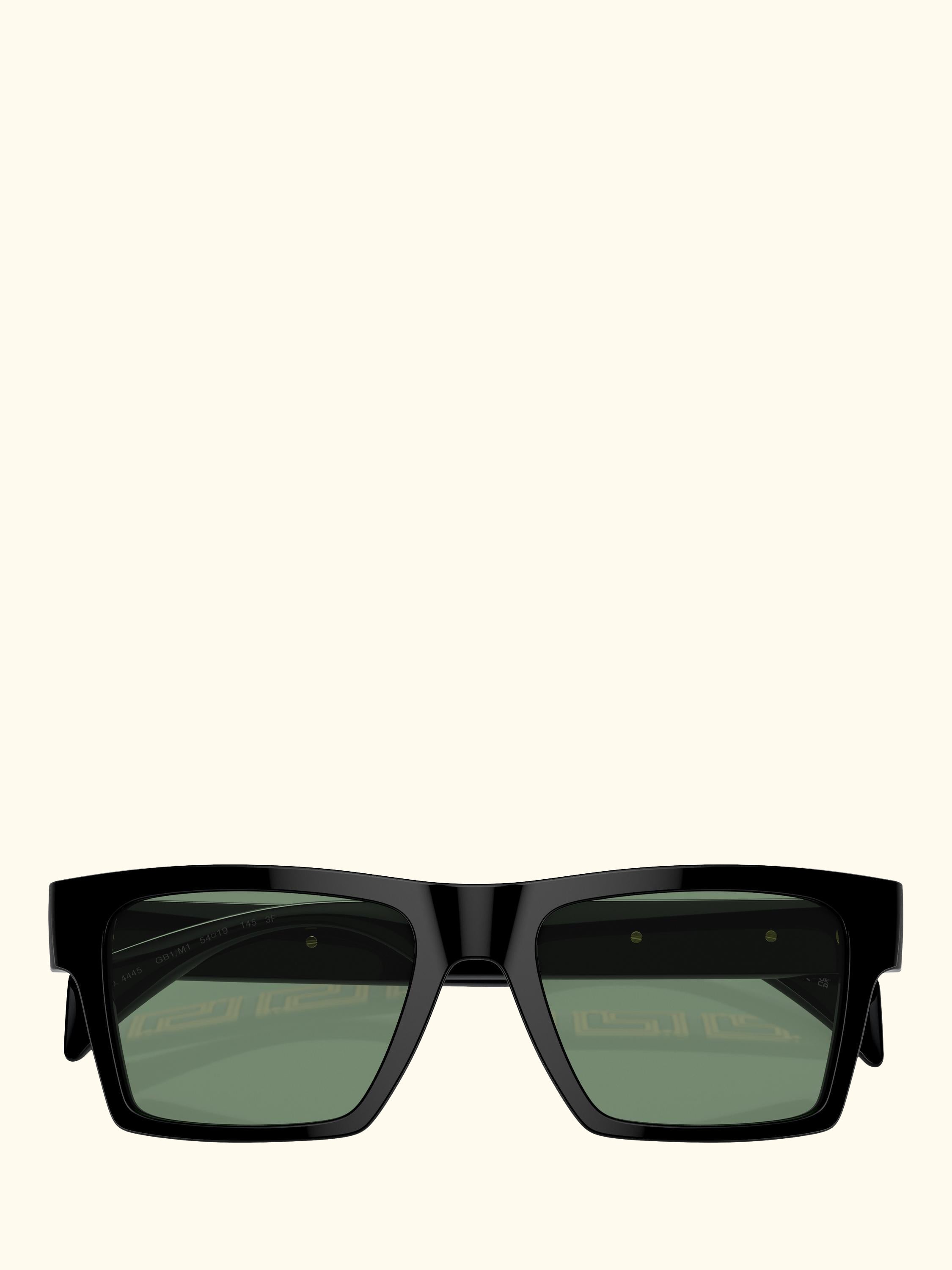 VE4445 Men's Rectangular Sunglasses, Black