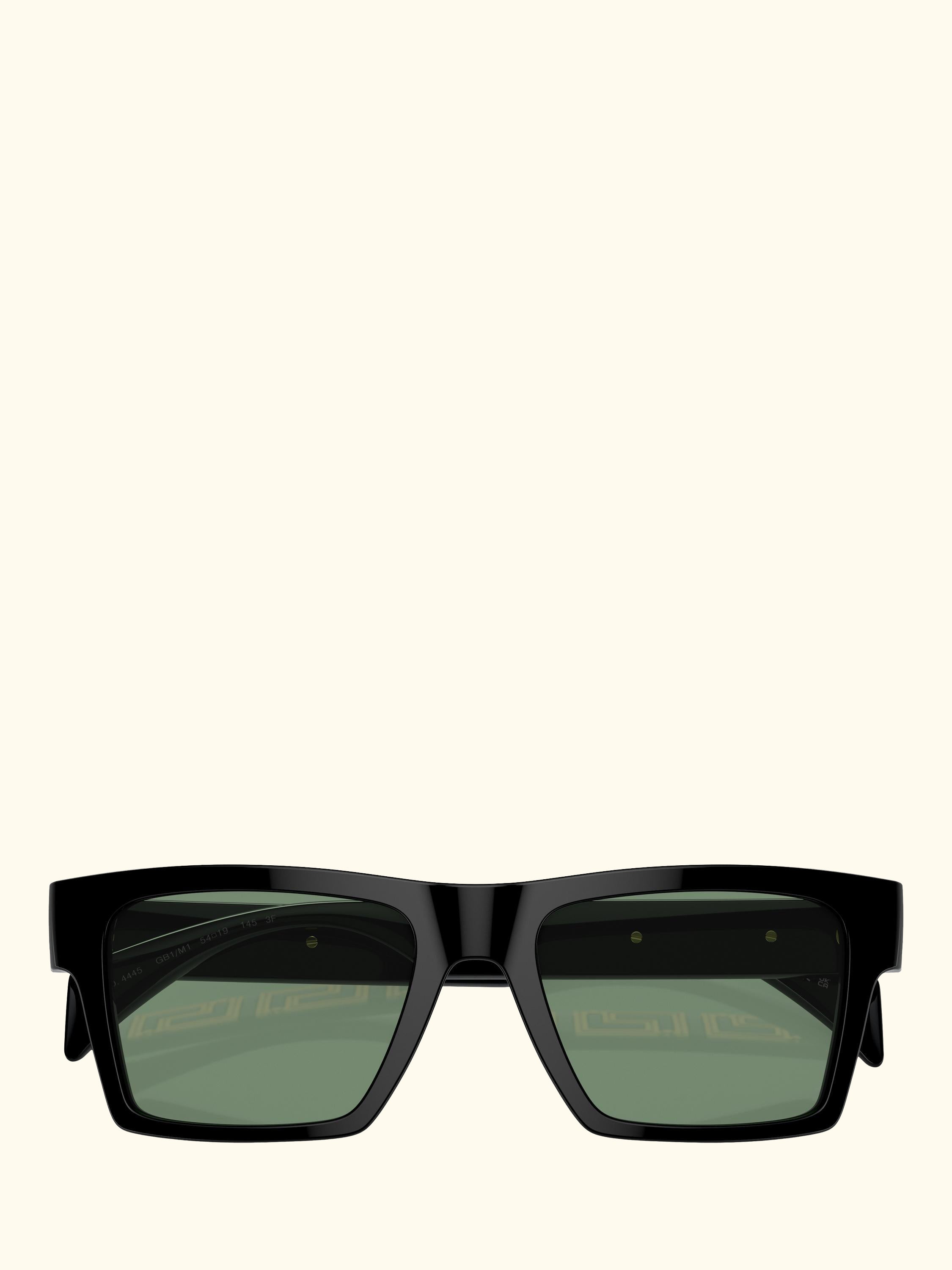 VE4445 Men's Rectangular Sunglasses, Black