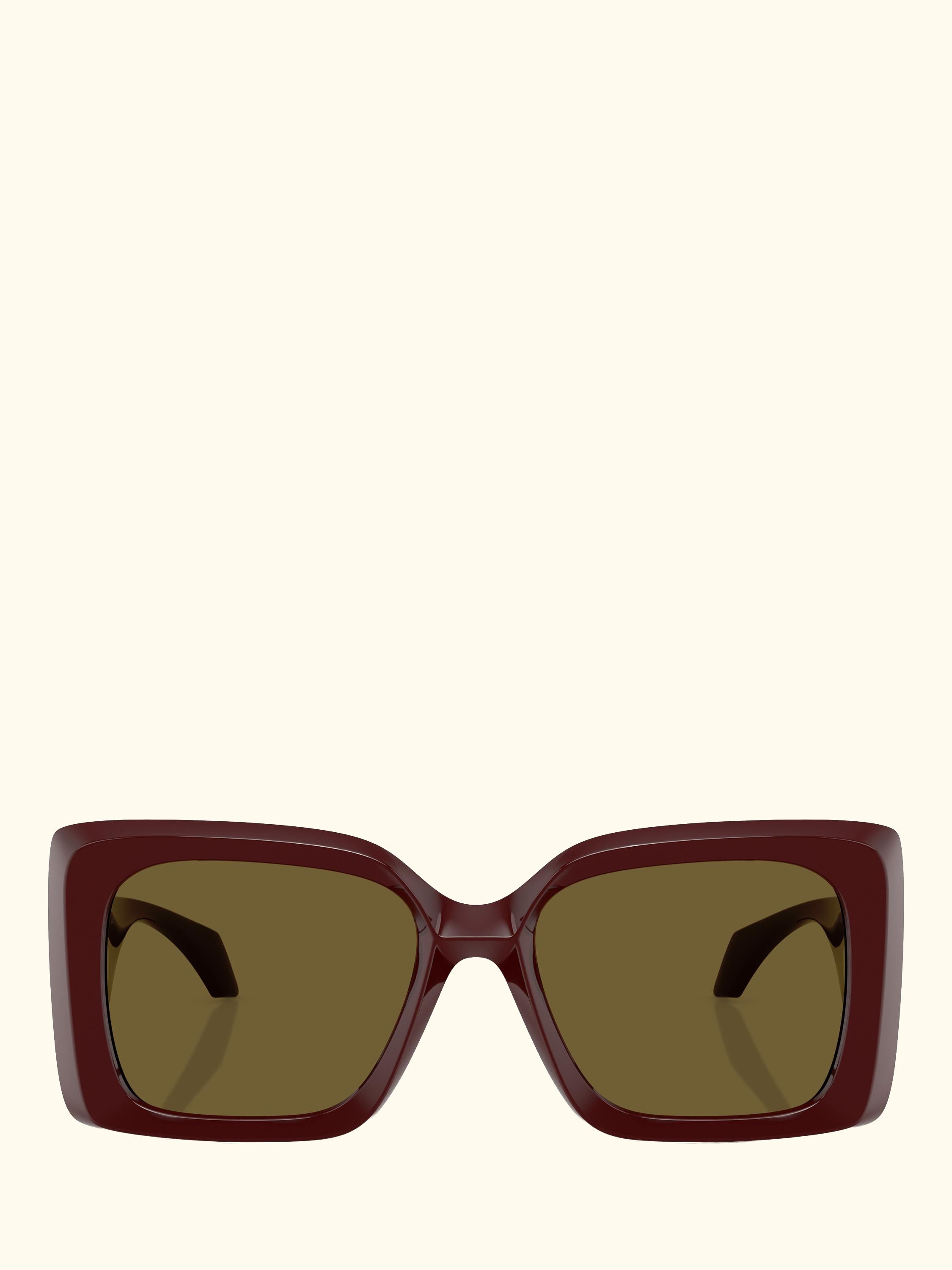 VE4467U Women's Irregular Sunglasses, Dark Ruby