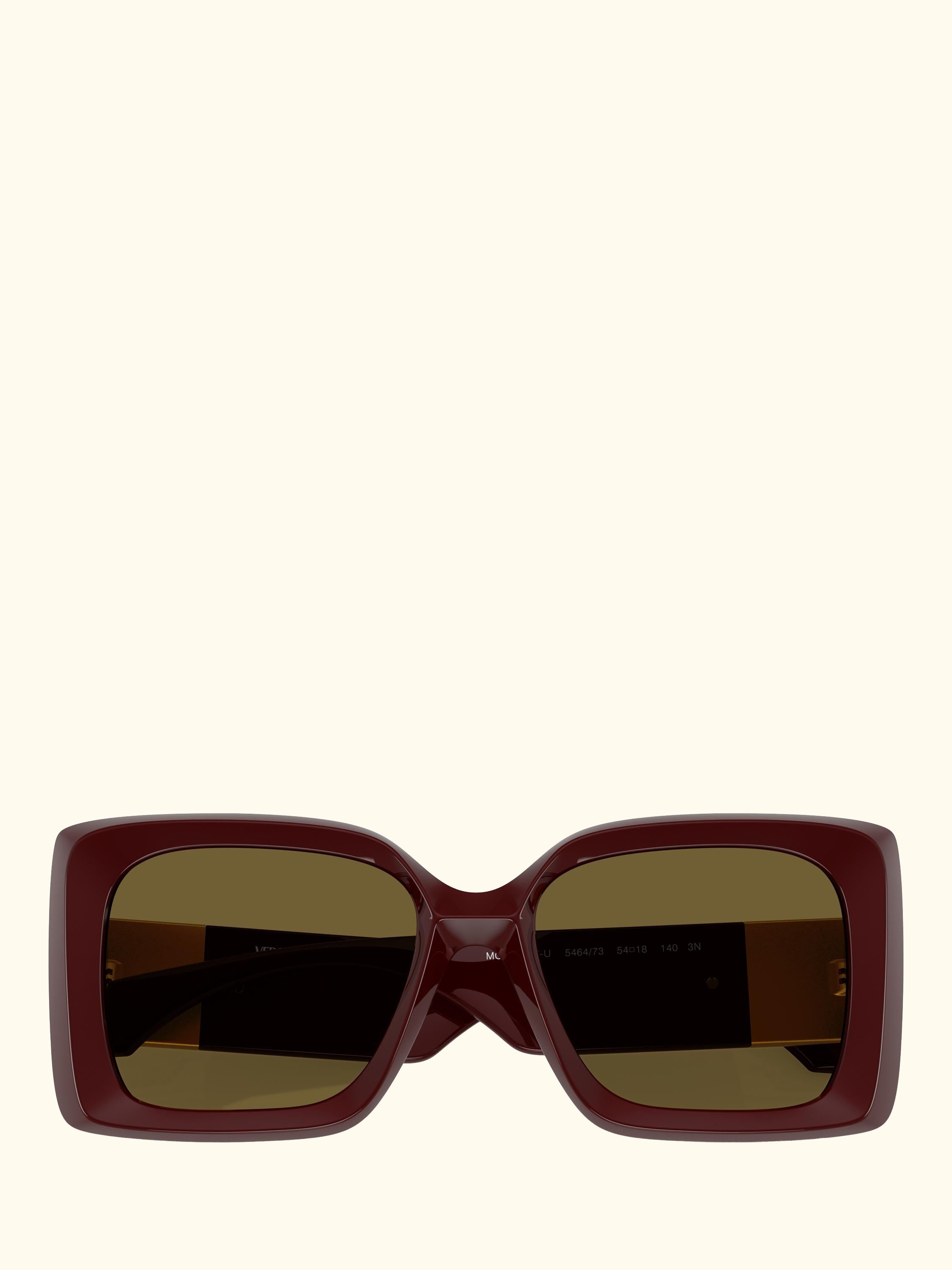VE4467U Women's Irregular Sunglasses, Dark Ruby