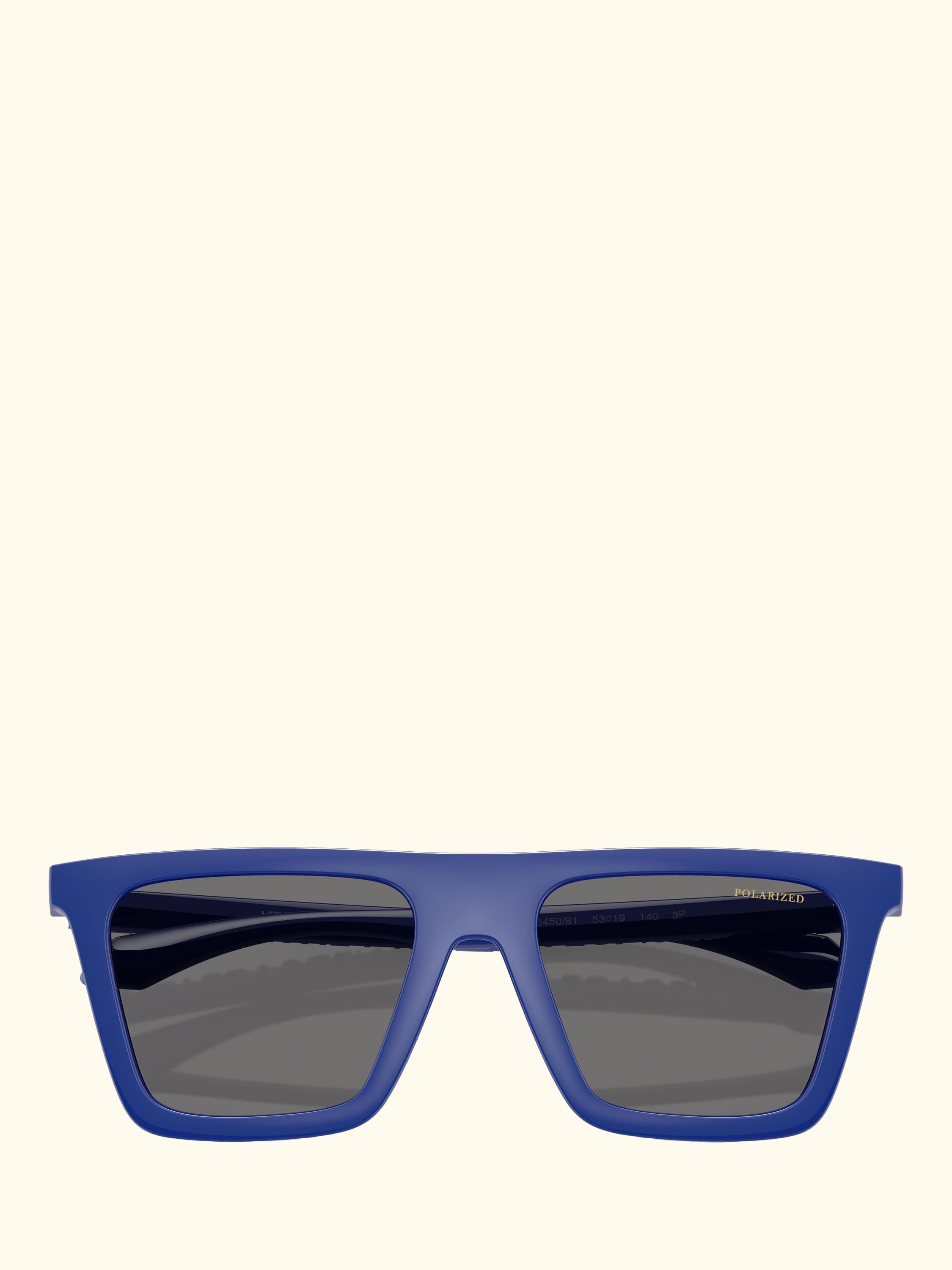VE4468U Men's Polarised Rectangular Sunglasses, Full Blue