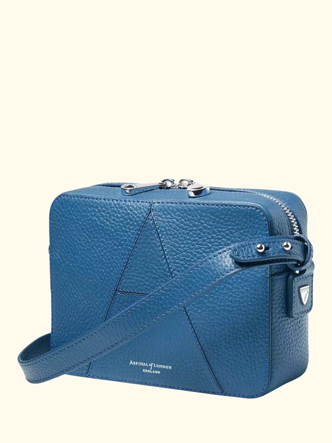 Aspinal of London Leather Camera Crossbody Bag, Topaz