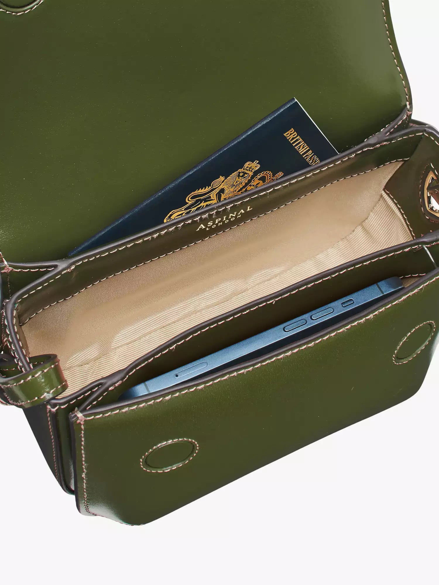 Aspinal of London Ella Crossbody Bag, Moss Green
