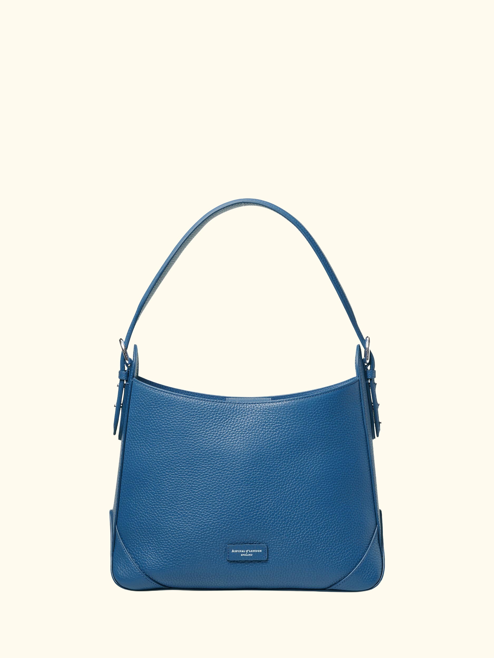 Leather Hobo Bag, Topaz