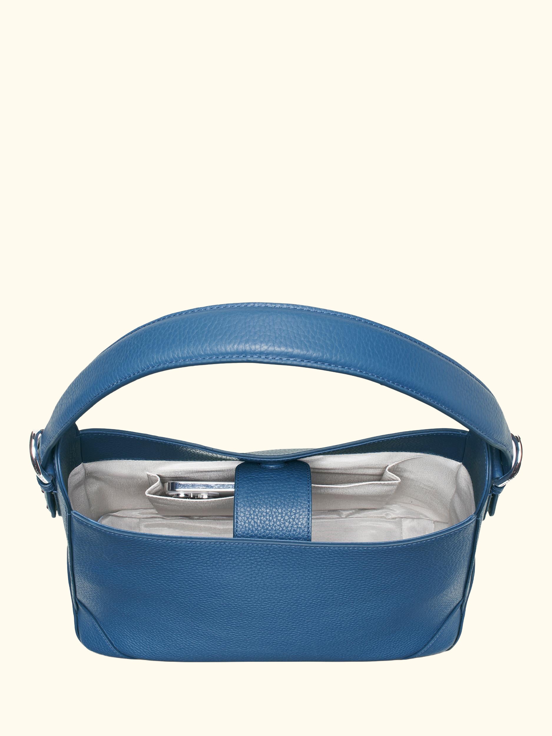 Leather Hobo Bag, Topaz