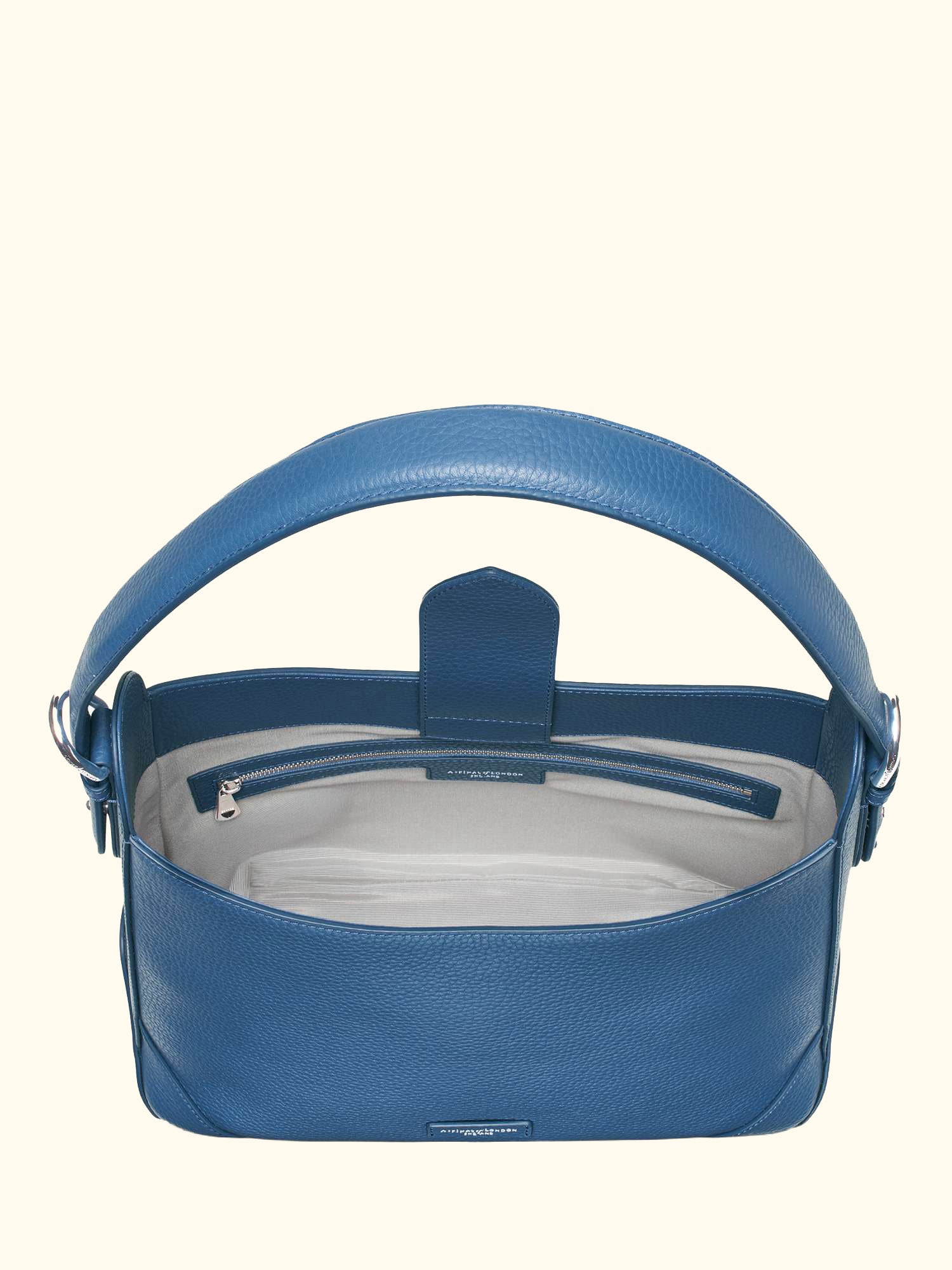 Leather Hobo Bag, Topaz