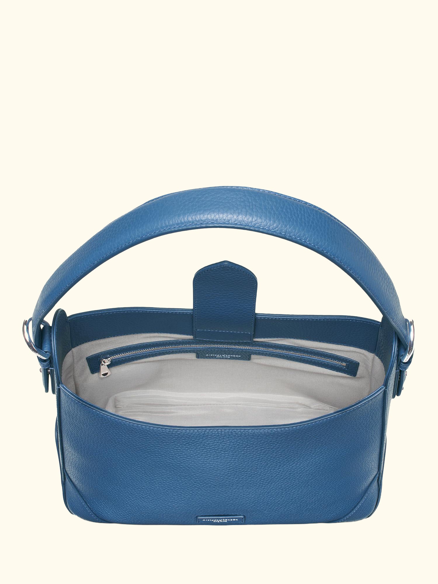 Leather Hobo Bag, Topaz