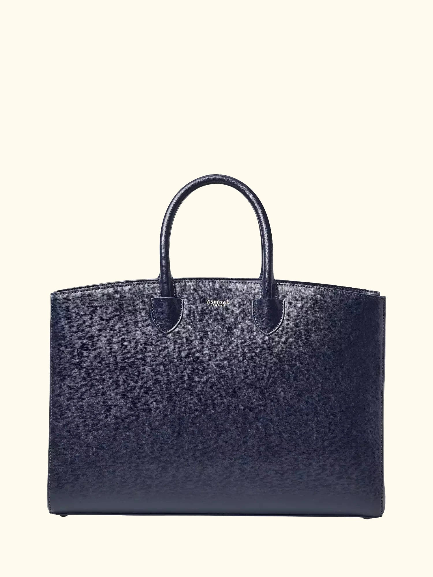Aspinal of London Madison Leather Tote Bag, Navy