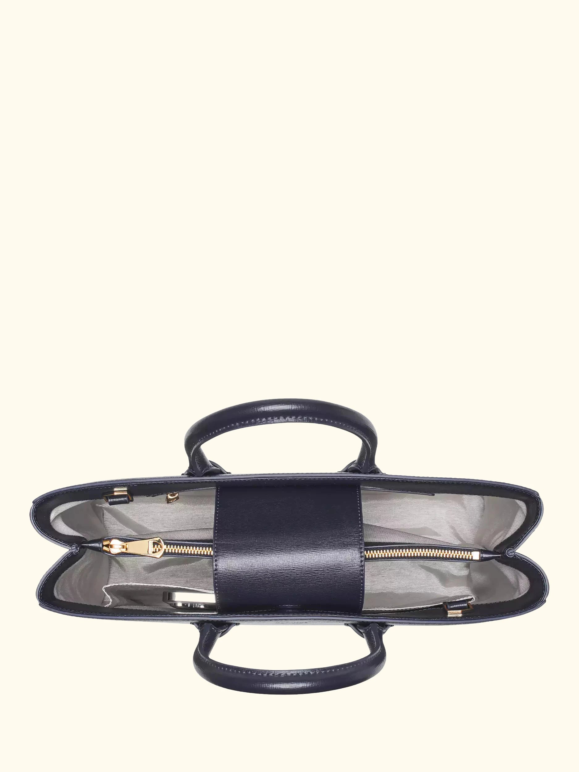 Aspinal of London Madison Leather Tote Bag, Navy