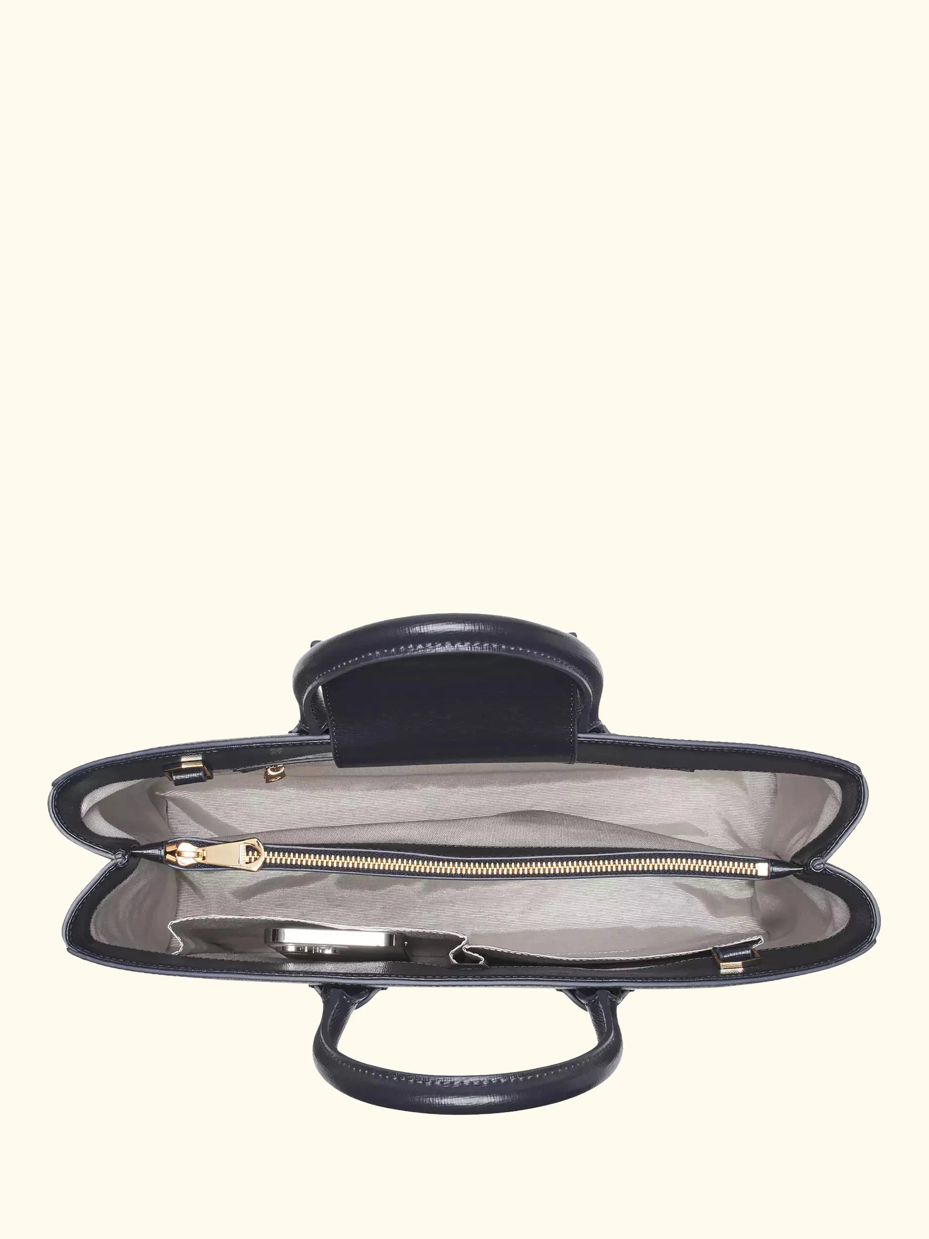 Aspinal of London Madison Leather Tote Bag, Navy
