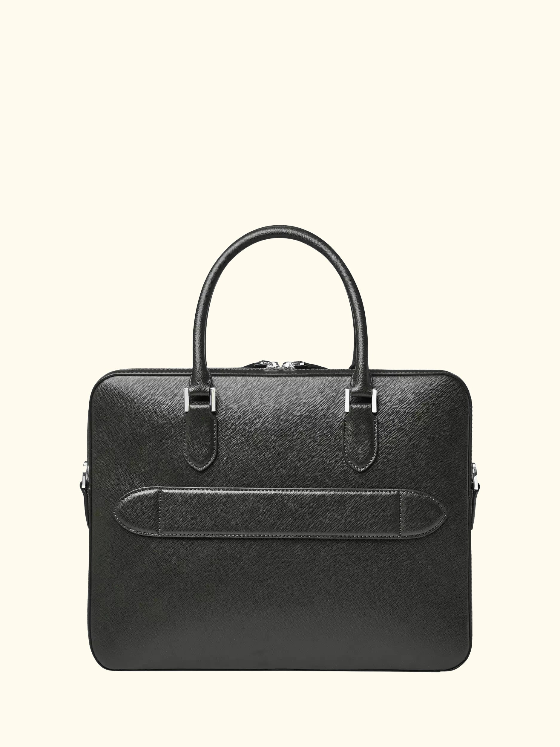 Aspinal of London Slim Leather Briefcase, Forest Green