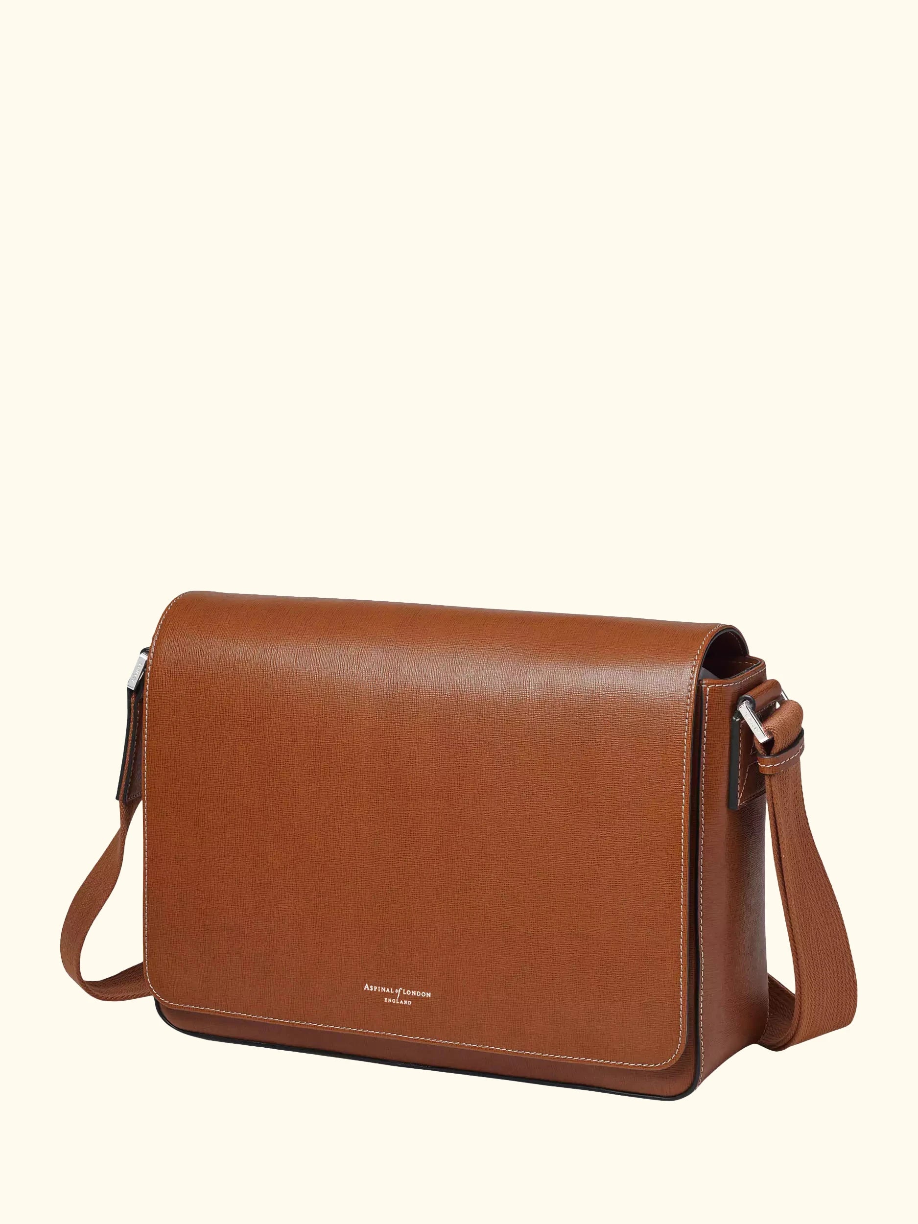 Aspinal of London Reporter Leather Satchel Bag