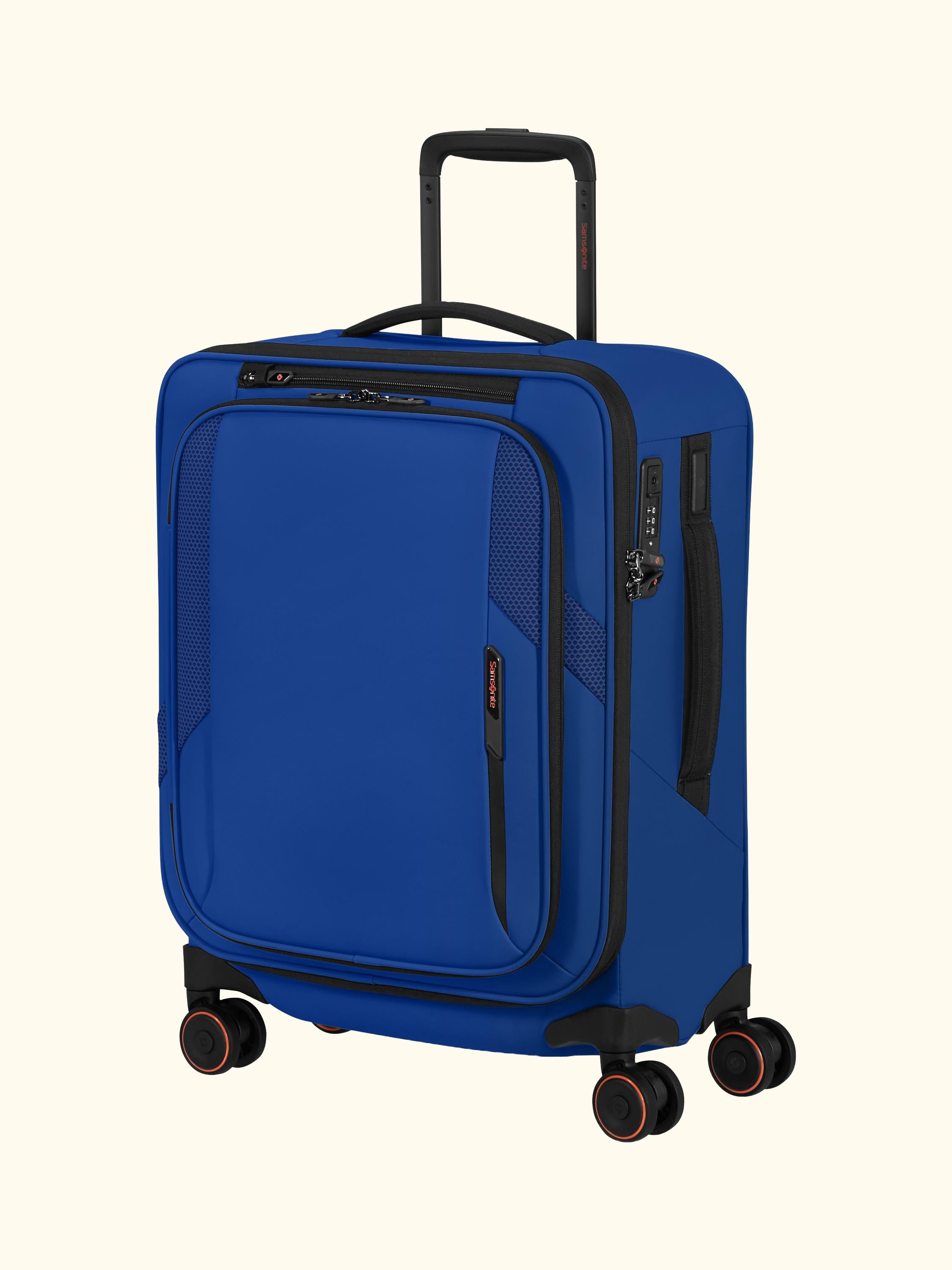 Glazed 55cm Expandable 8-Wheel Suitcase, 44/49L