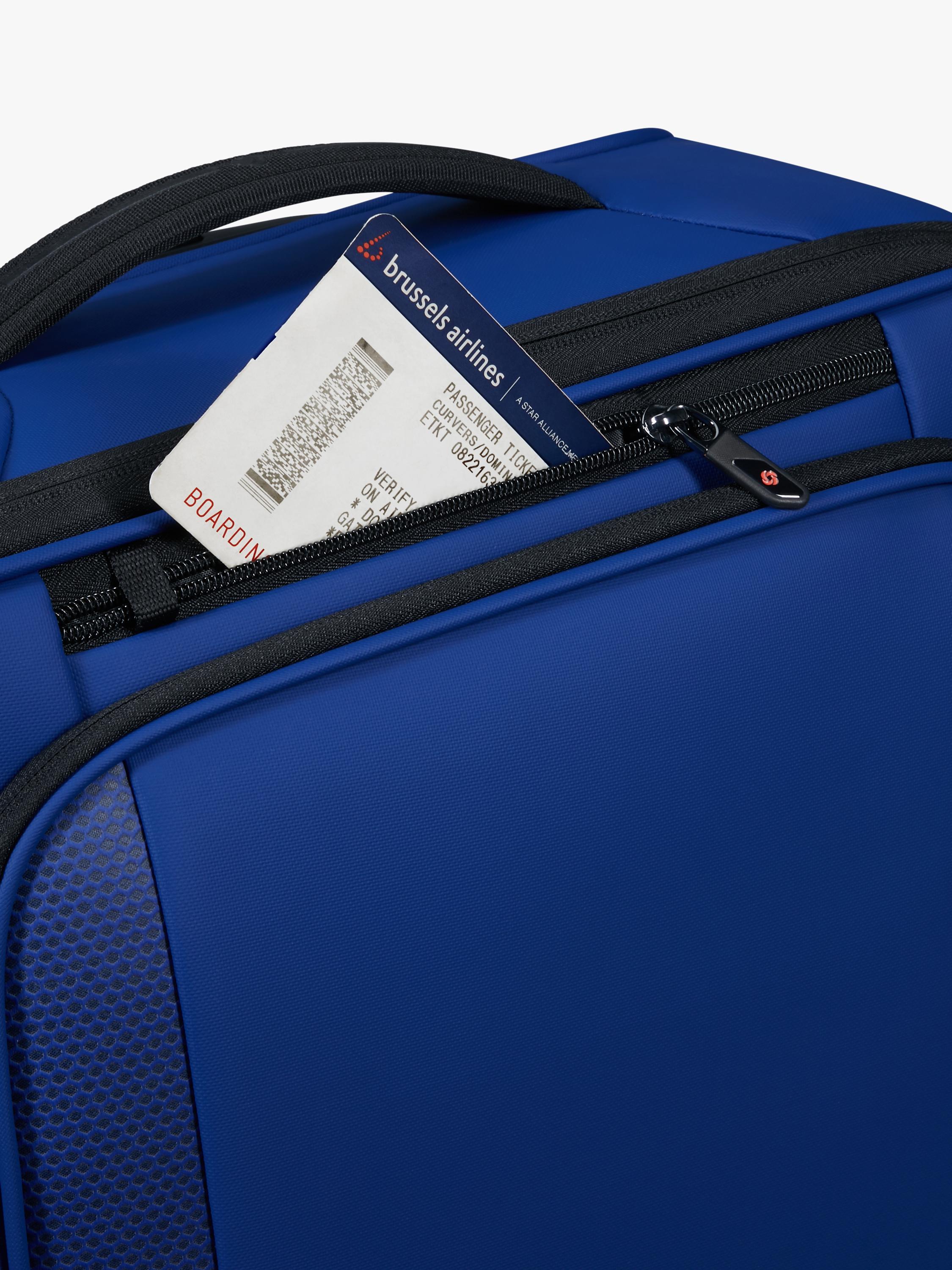 Glazed 55cm Expandable 8-Wheel Suitcase, 44/49L