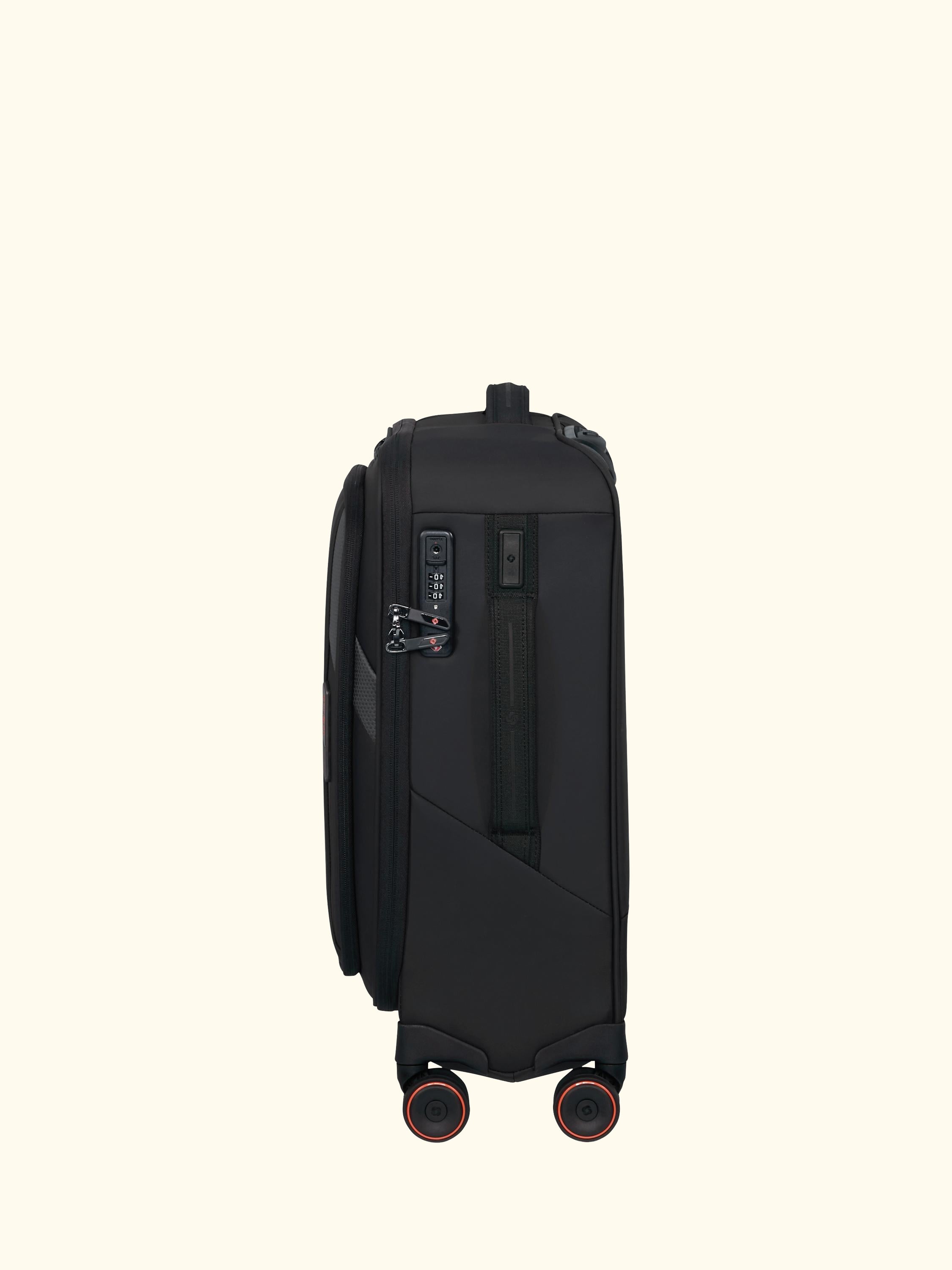 Glazed 55cm Expandable 8-Wheel Suitcase, 44/49L
