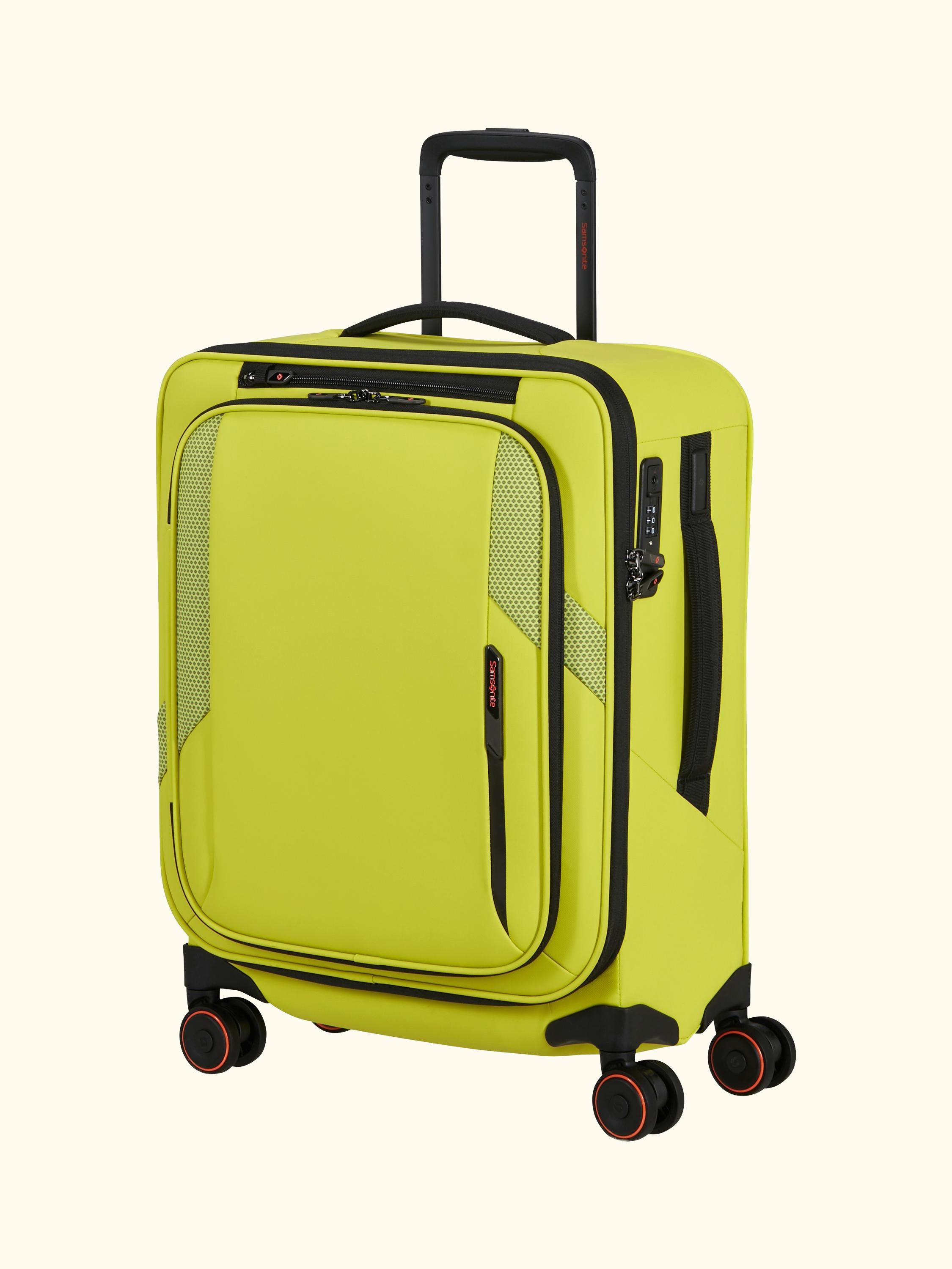 Glazed 55cm Expandable 8-Wheel Suitcase, 44/49L