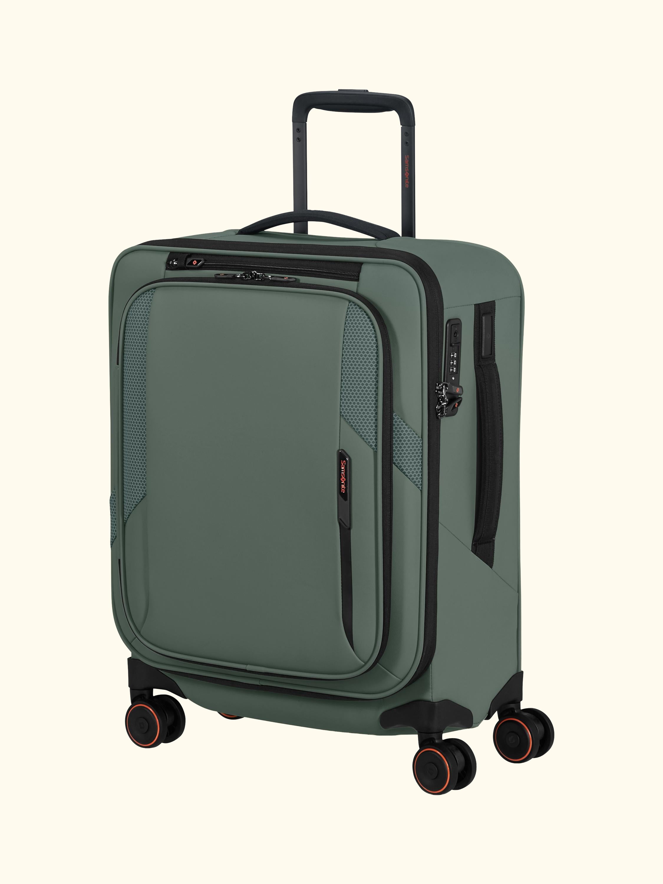 Glazed 55cm Expandable 8-Wheel Suitcase, 44/49L