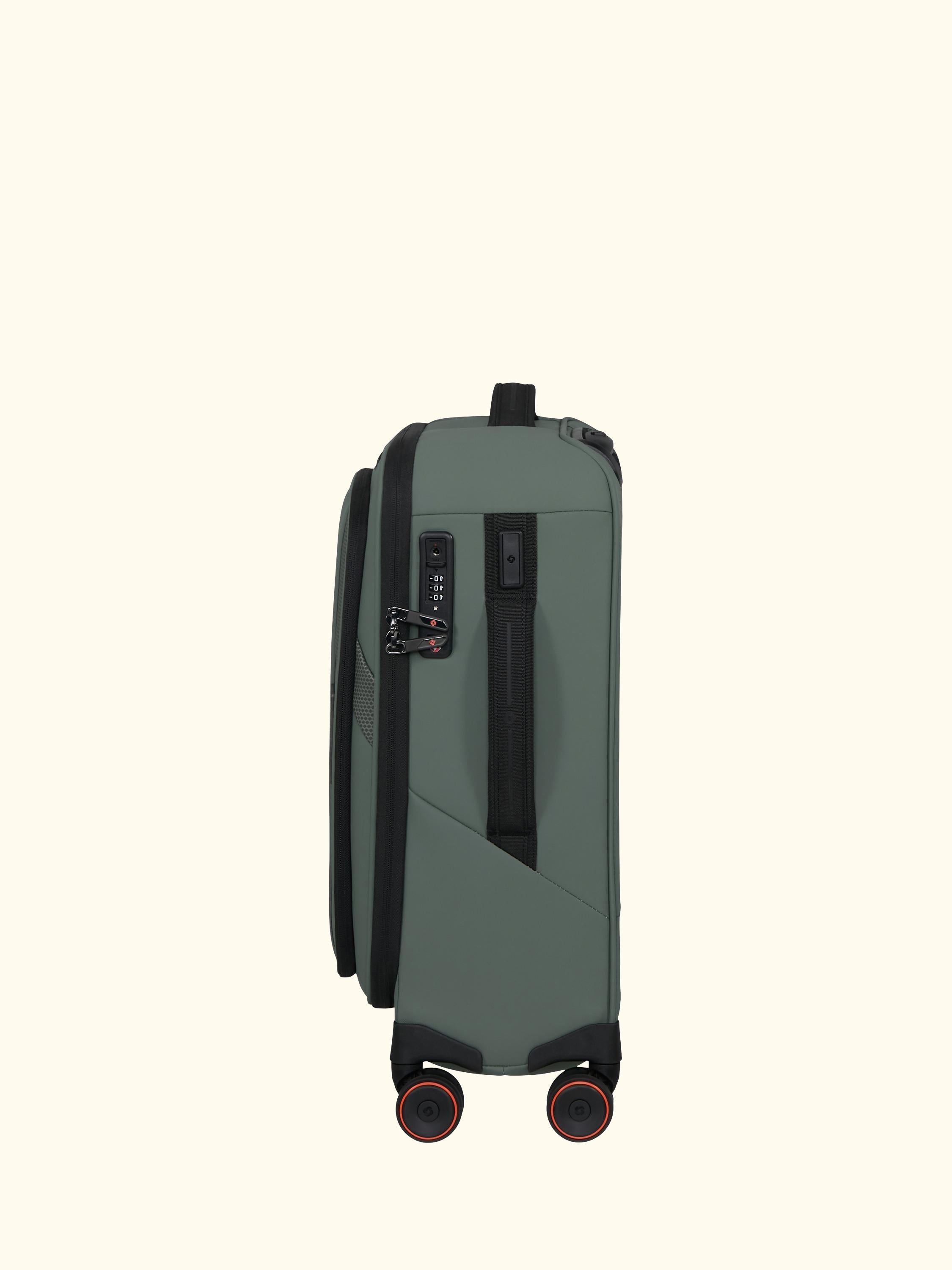 Glazed 55cm Expandable 8-Wheel Suitcase, 44/49L
