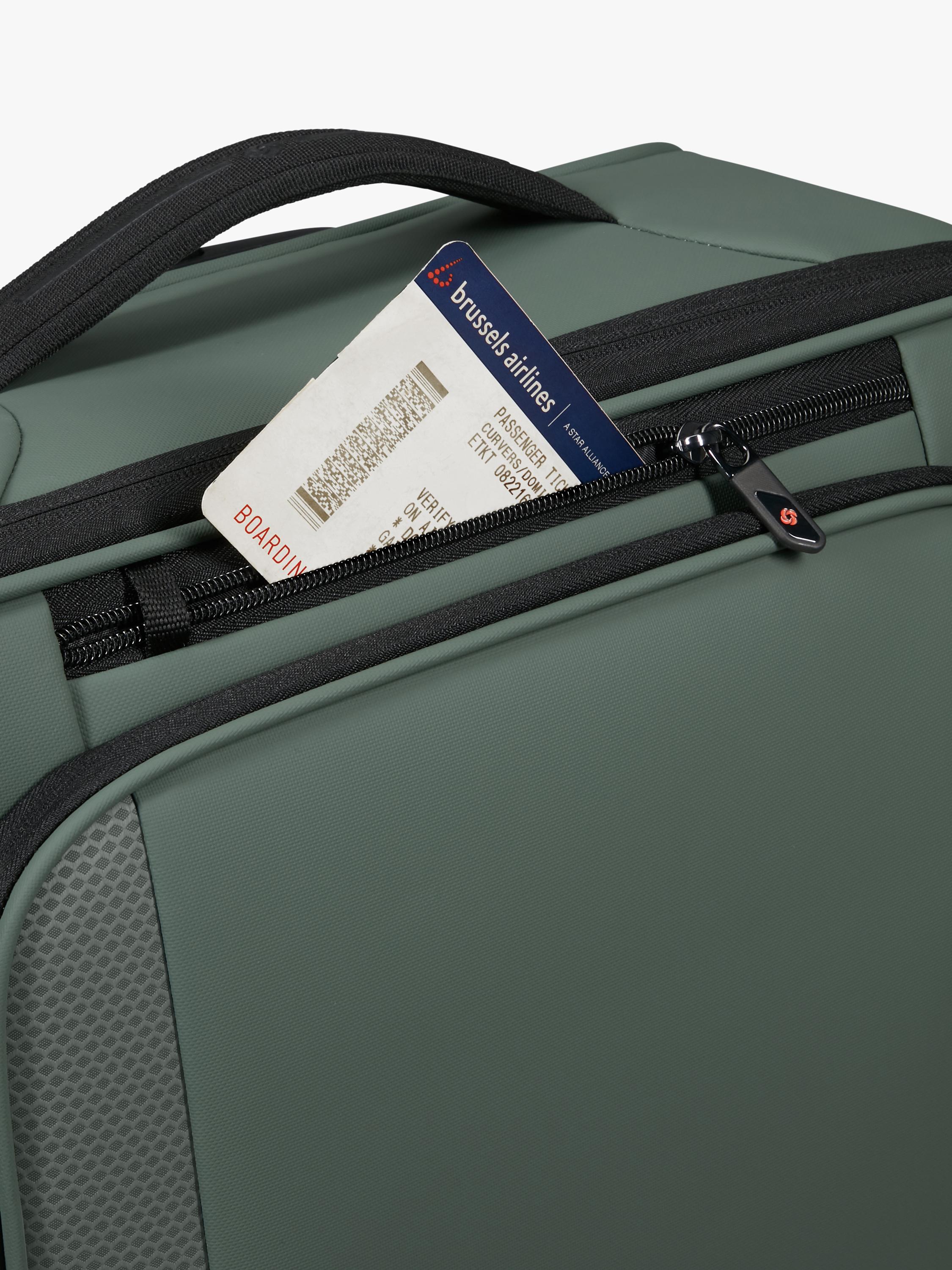Glazed 55cm Expandable 8-Wheel Suitcase, 44/49L