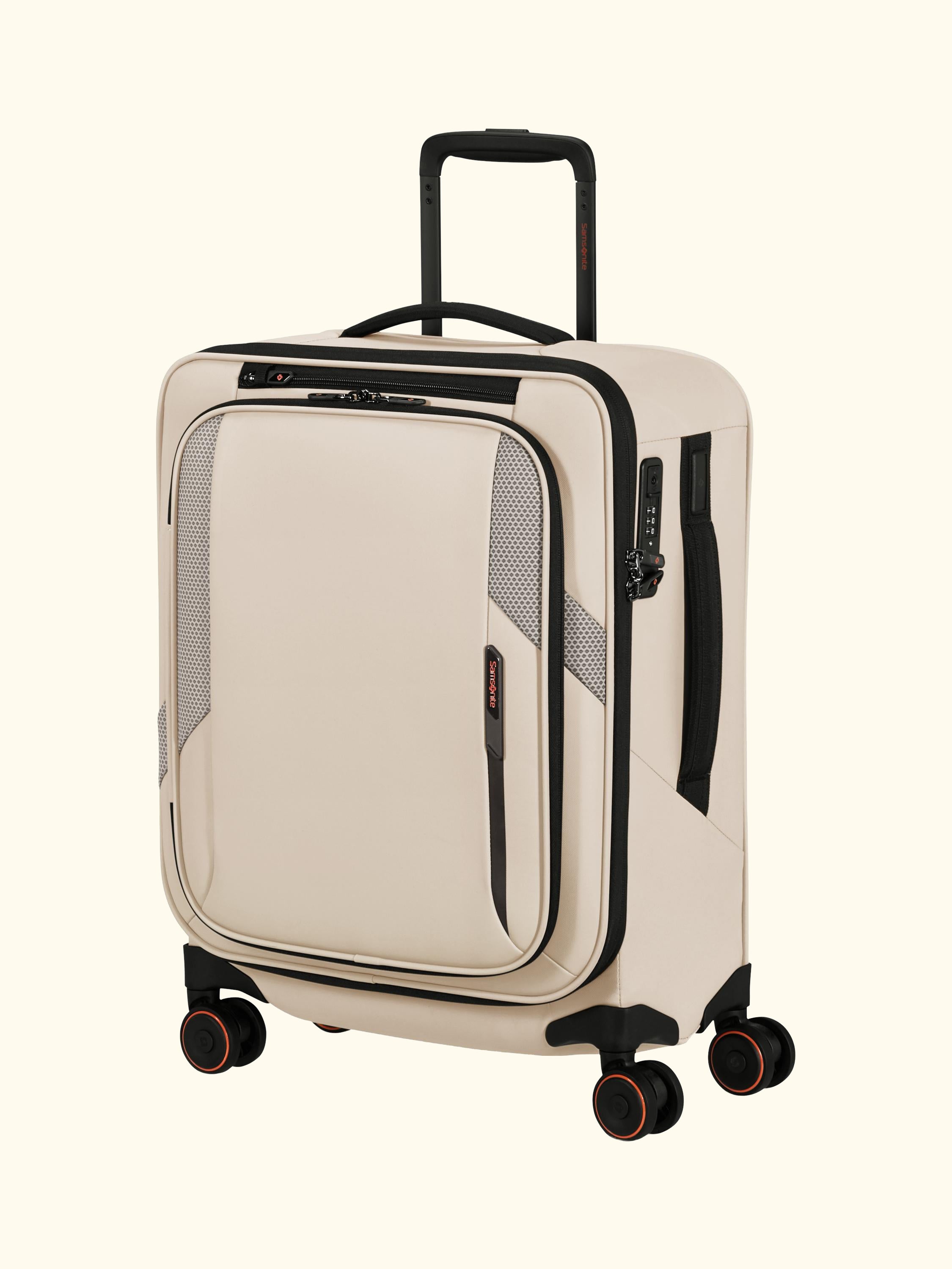 Glazed 55cm Expandable 8-Wheel Suitcase, 44/49L
