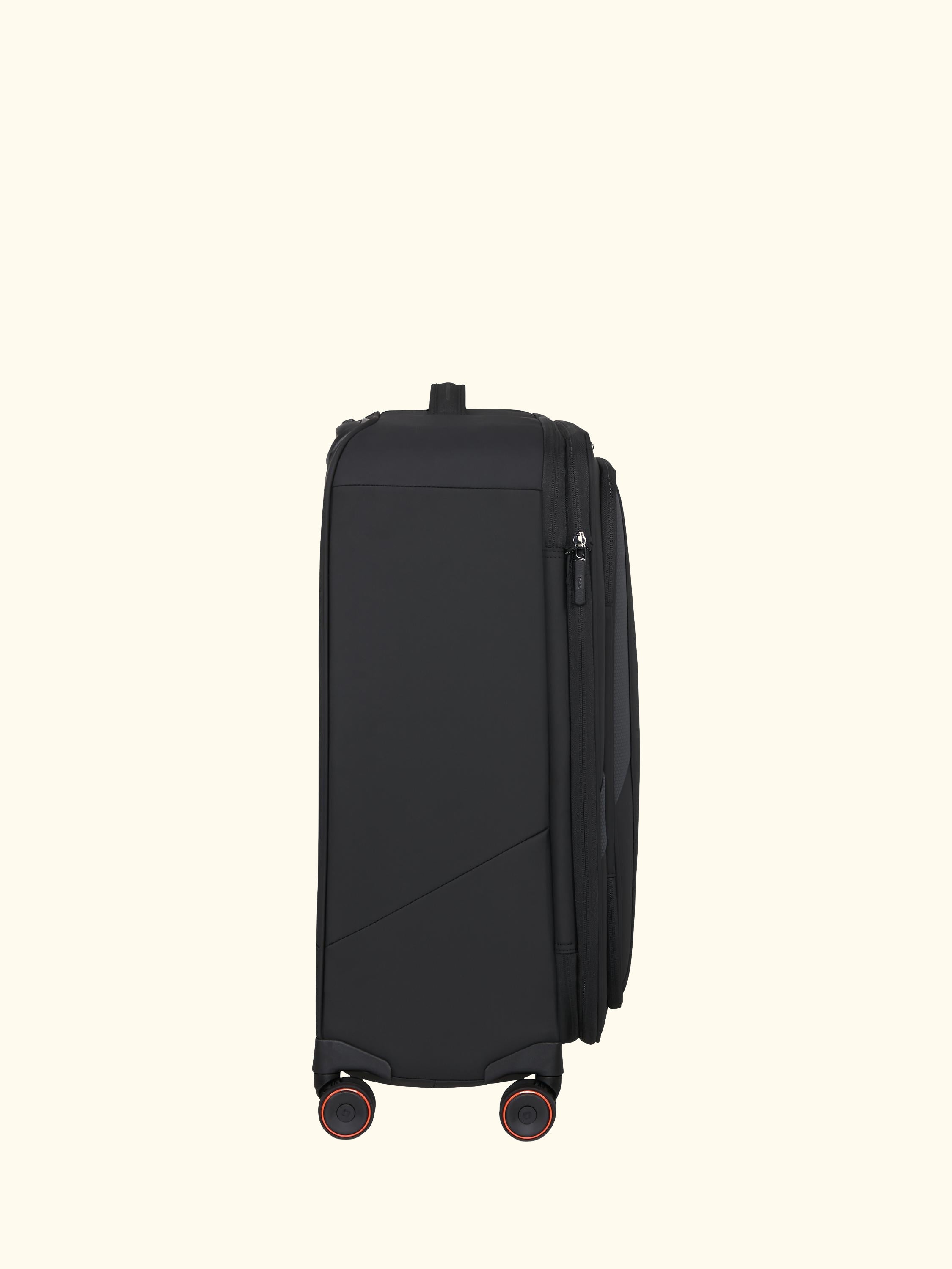 Glazed 67cm Expandable 8-Wheel Suitcase, 83/94L, Black