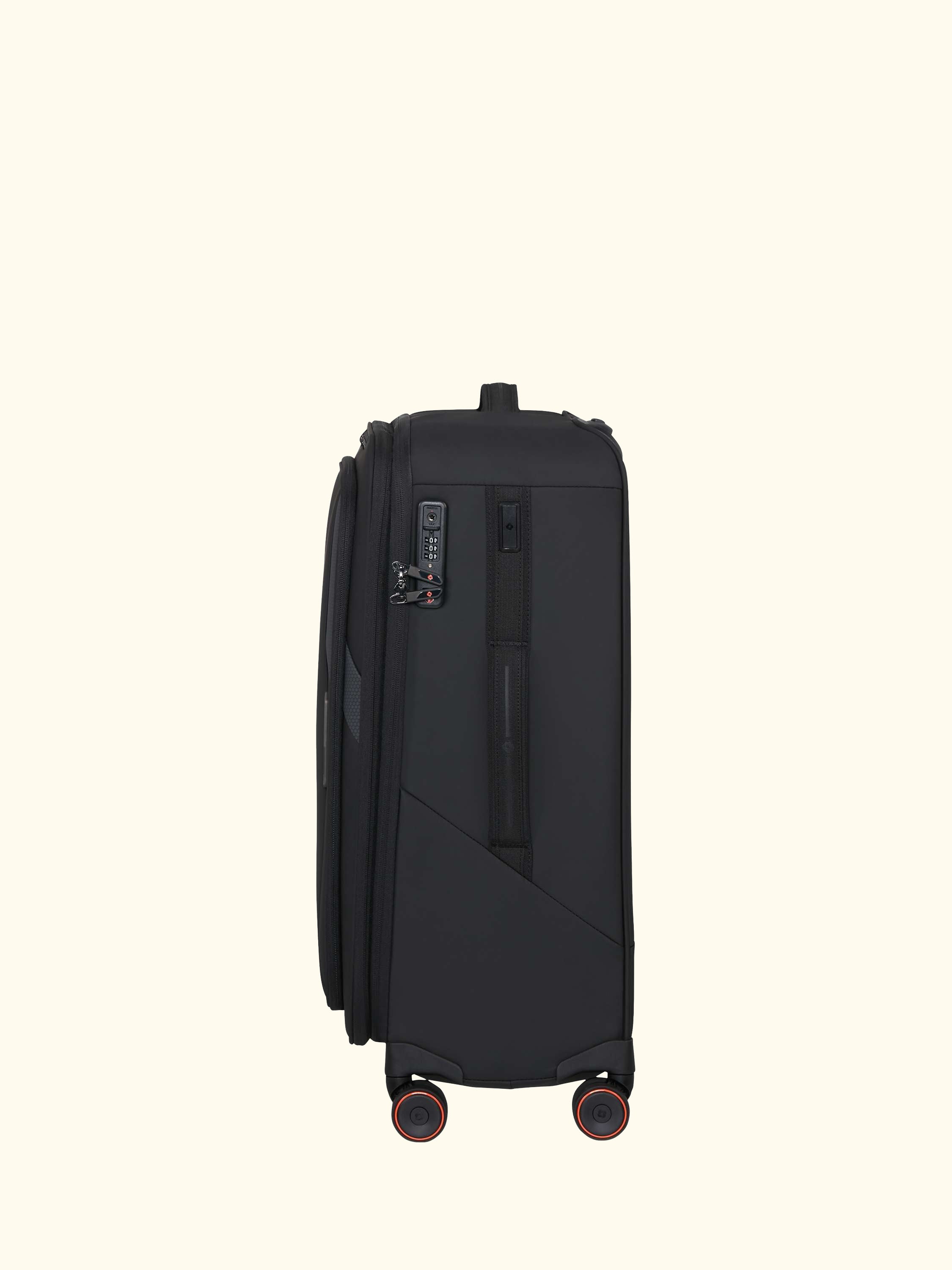 Glazed 67cm Expandable 8-Wheel Suitcase, 83/94L, Black