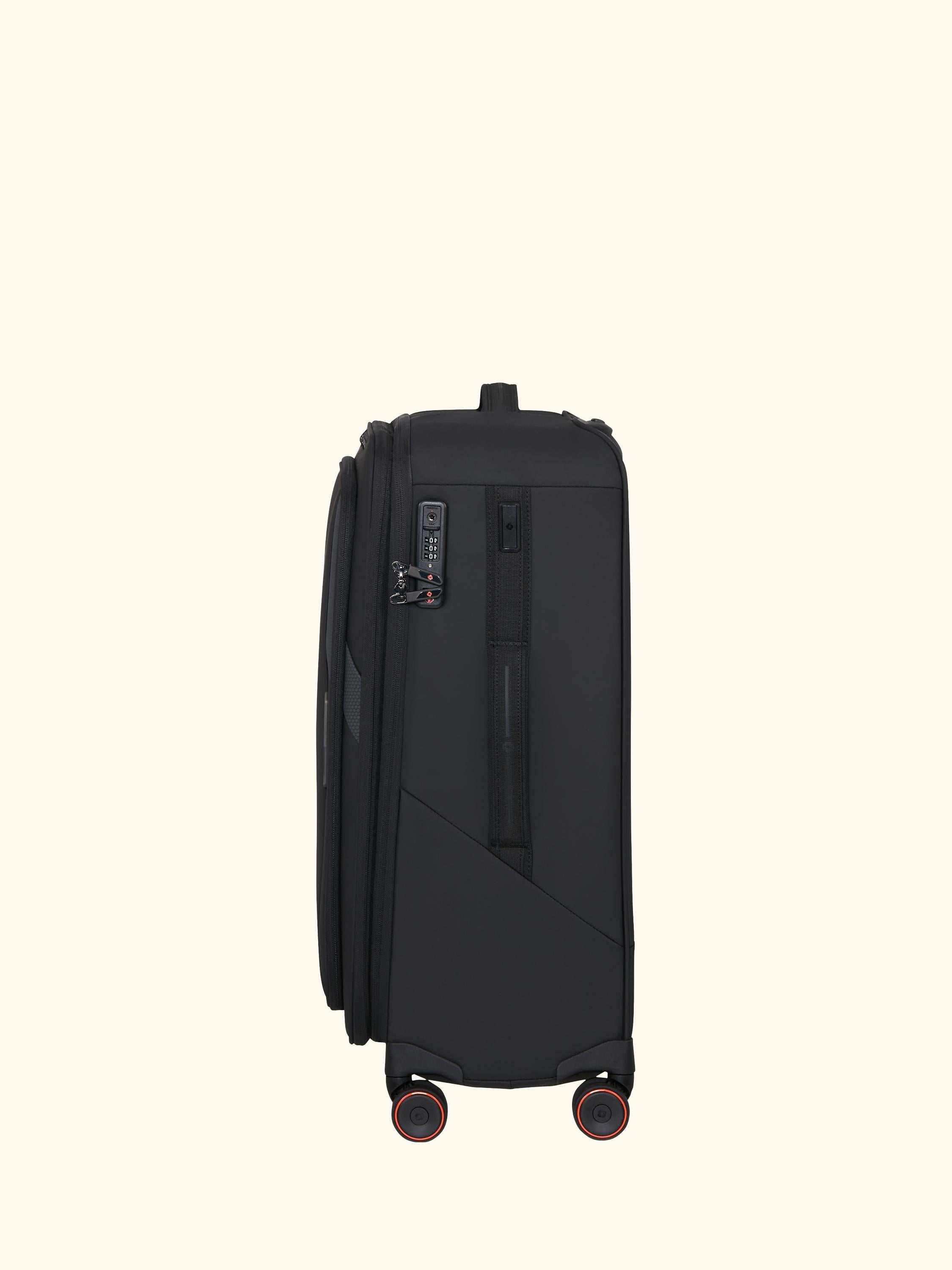 Glazed 67cm Expandable 8-Wheel Suitcase, 83/94L, Black
